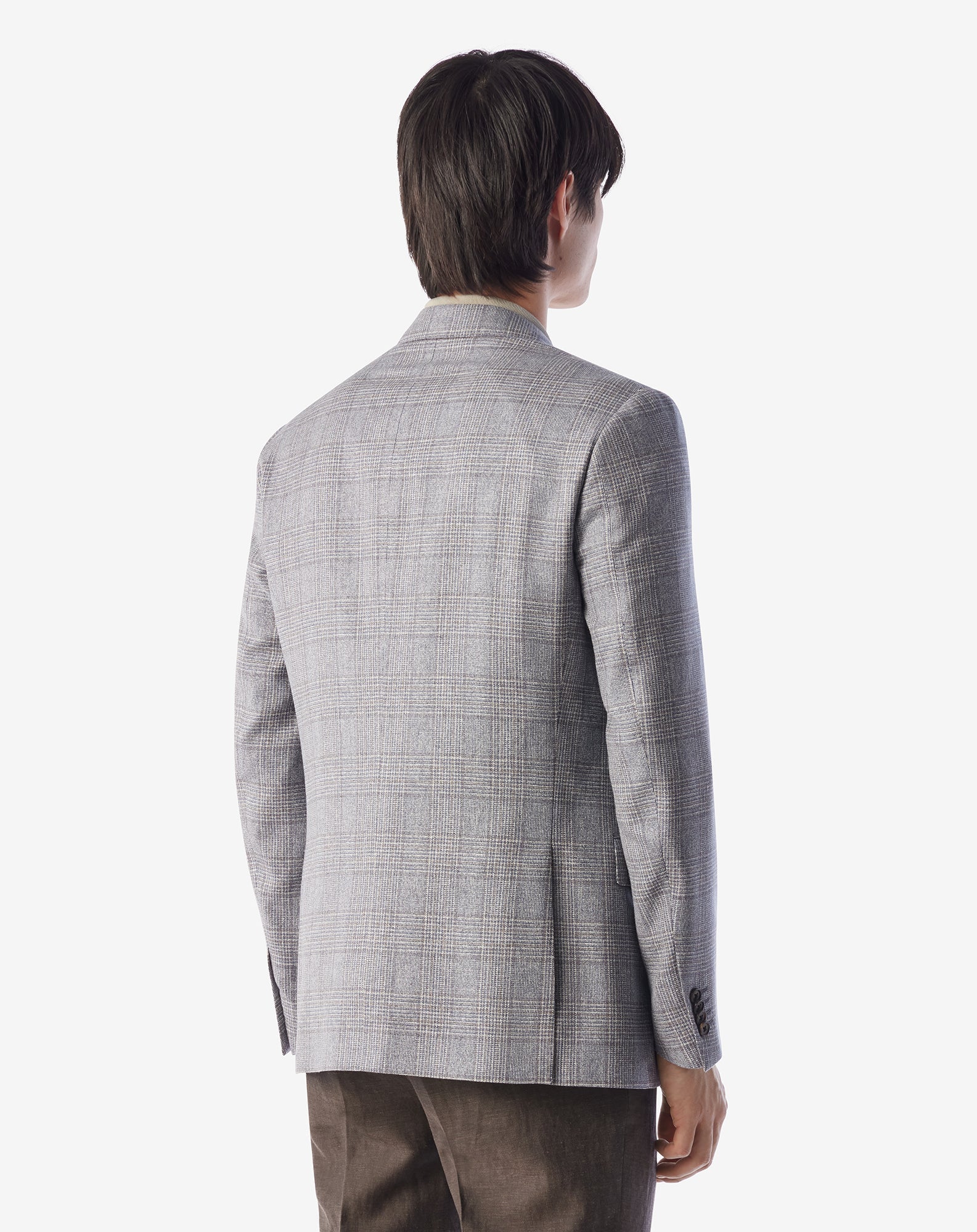 CORNELIANI Academy Light Canvas Jacket BLUE/BEIGE - Henry Bucks