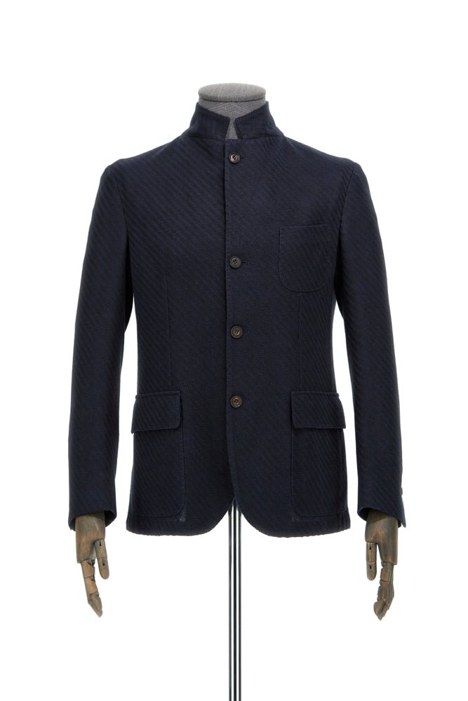 CORNELIANI Adaptive Linen Blend Jacket NAVY - Henry Bucks