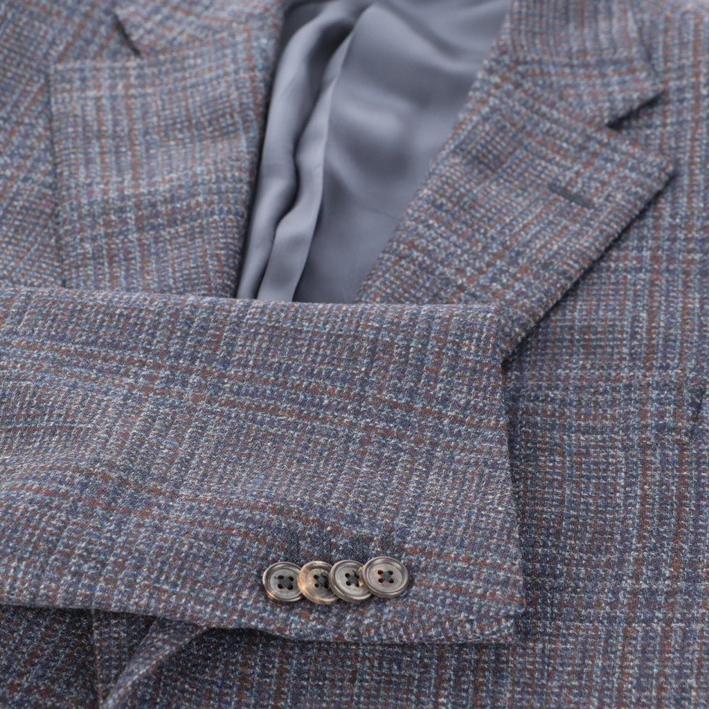 CORNELIANI Cashmere Blazer NAVY/BURGUNDY/GOLD - Henry Bucks