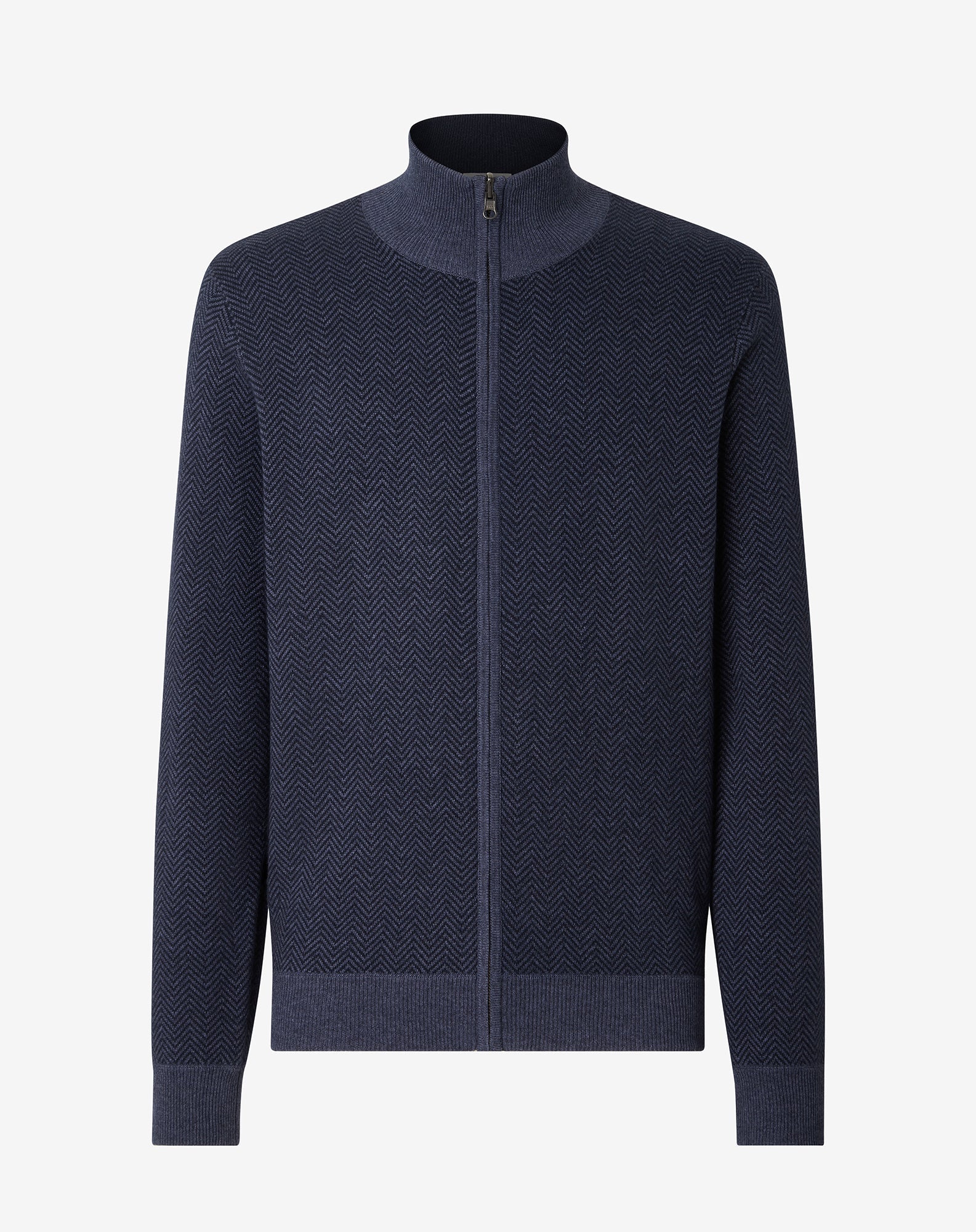 CORNELIANI Cashmere Silk Zip Knit NAVY BLUE - Henry BucksKnitwear62AW240018 - NVBL - 46