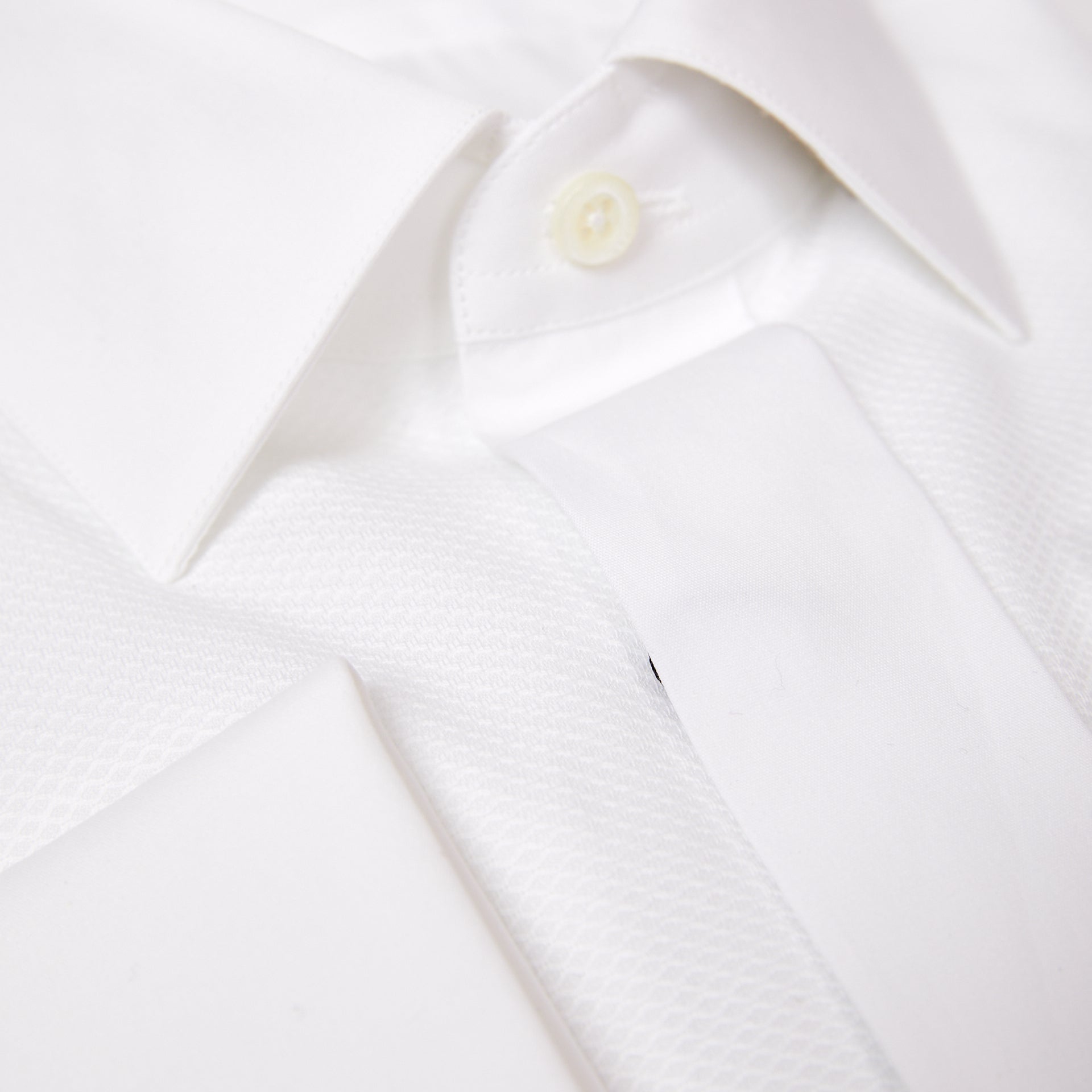 CORNELIANI Ceremonia Waffle Texture Dress Shirt WHITE - Henry BucksShirts01SS220007 - WHTE - 39