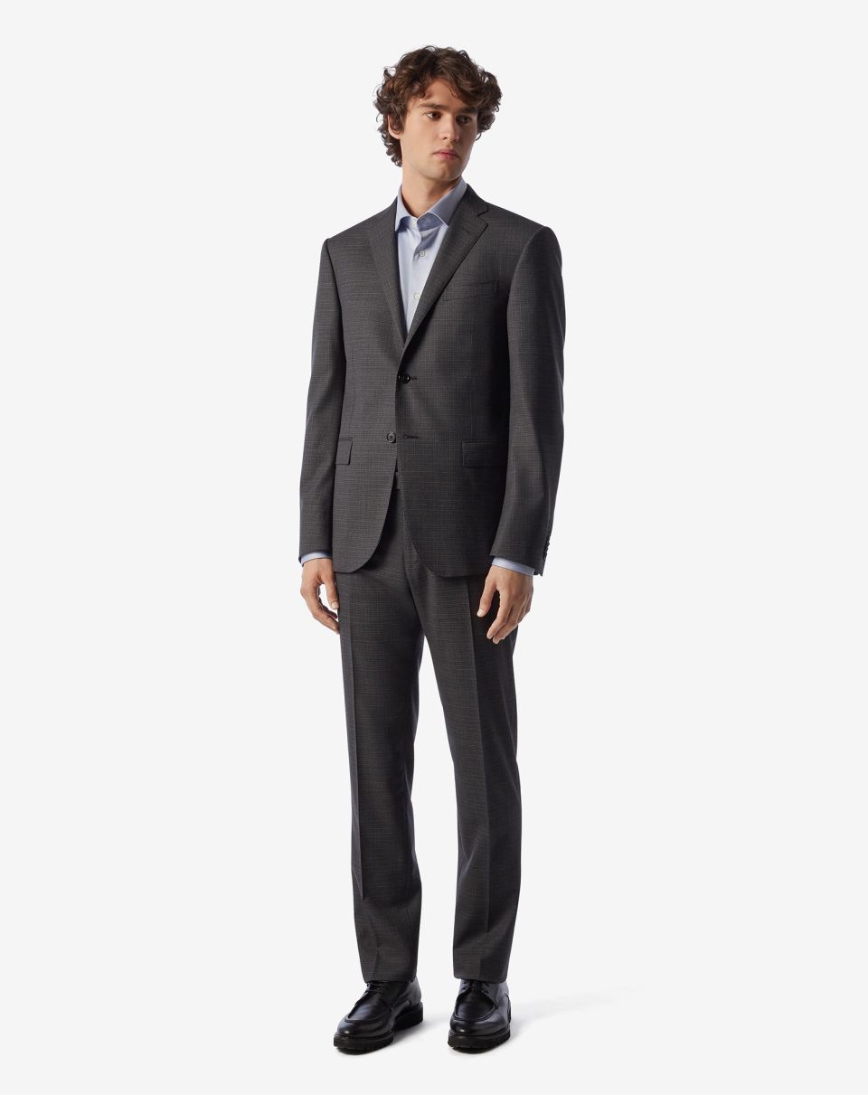 CORNELIANI Check Leader Suit CHARCOAL REG - Henry BucksSuits60SS230001 - CHCL - R - 50