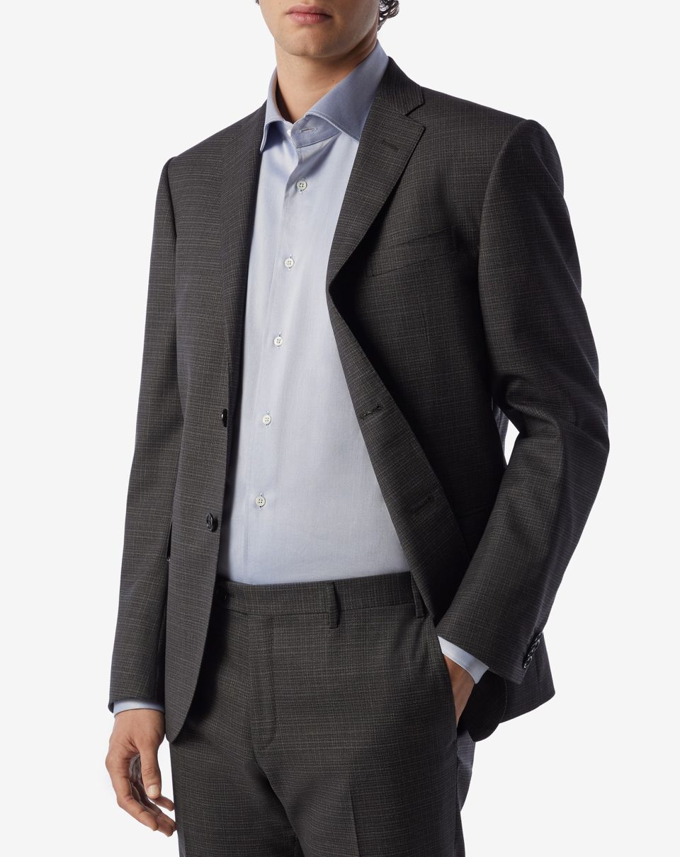 CORNELIANI Check Leader Suit CHARCOAL REG - Henry BucksSuits60SS230001 - CHCL - R - 50