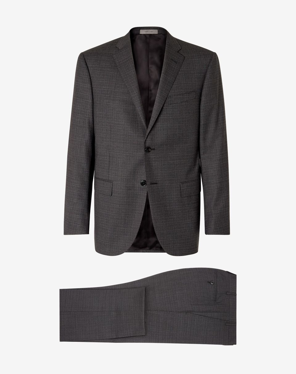 CORNELIANI Check Leader Suit CHARCOAL REG - Henry BucksSuits60SS230001 - CHCL - R - 50