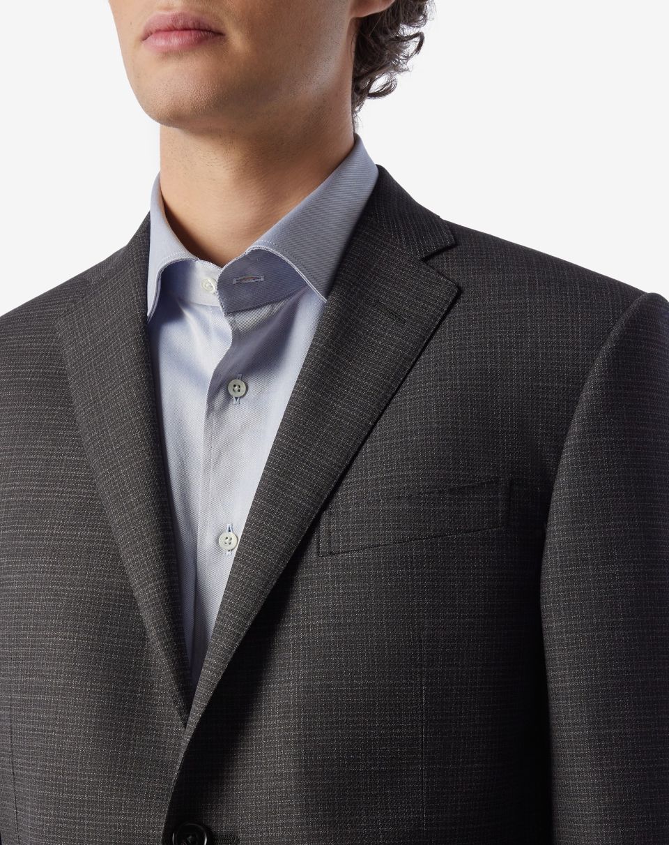 CORNELIANI Check Leader Suit CHARCOAL REG - Henry BucksSuits60SS230001 - CHCL - R - 50