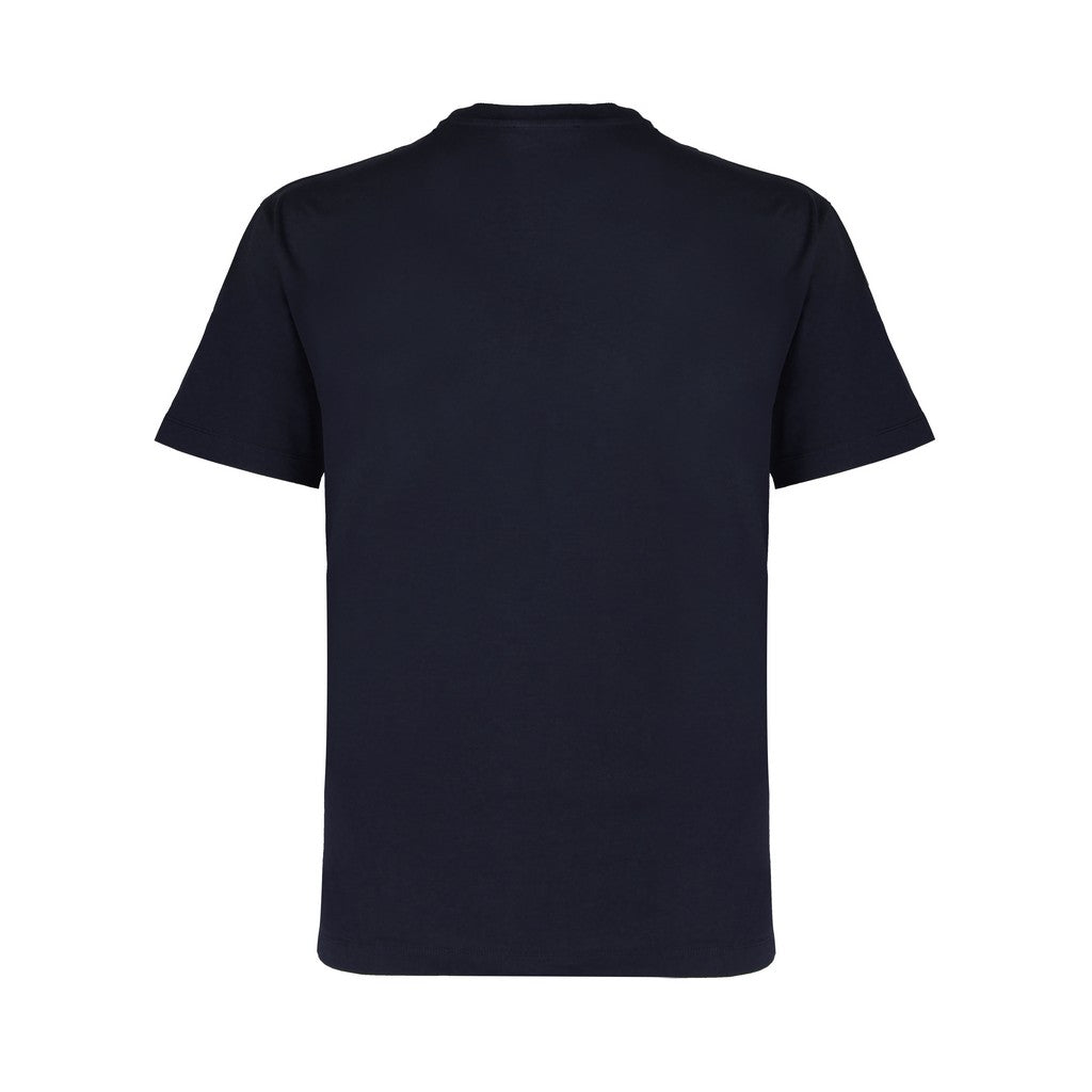 CORNELIANI Cotton Crew Neck T-Shirt NAVY - Henry Bucks