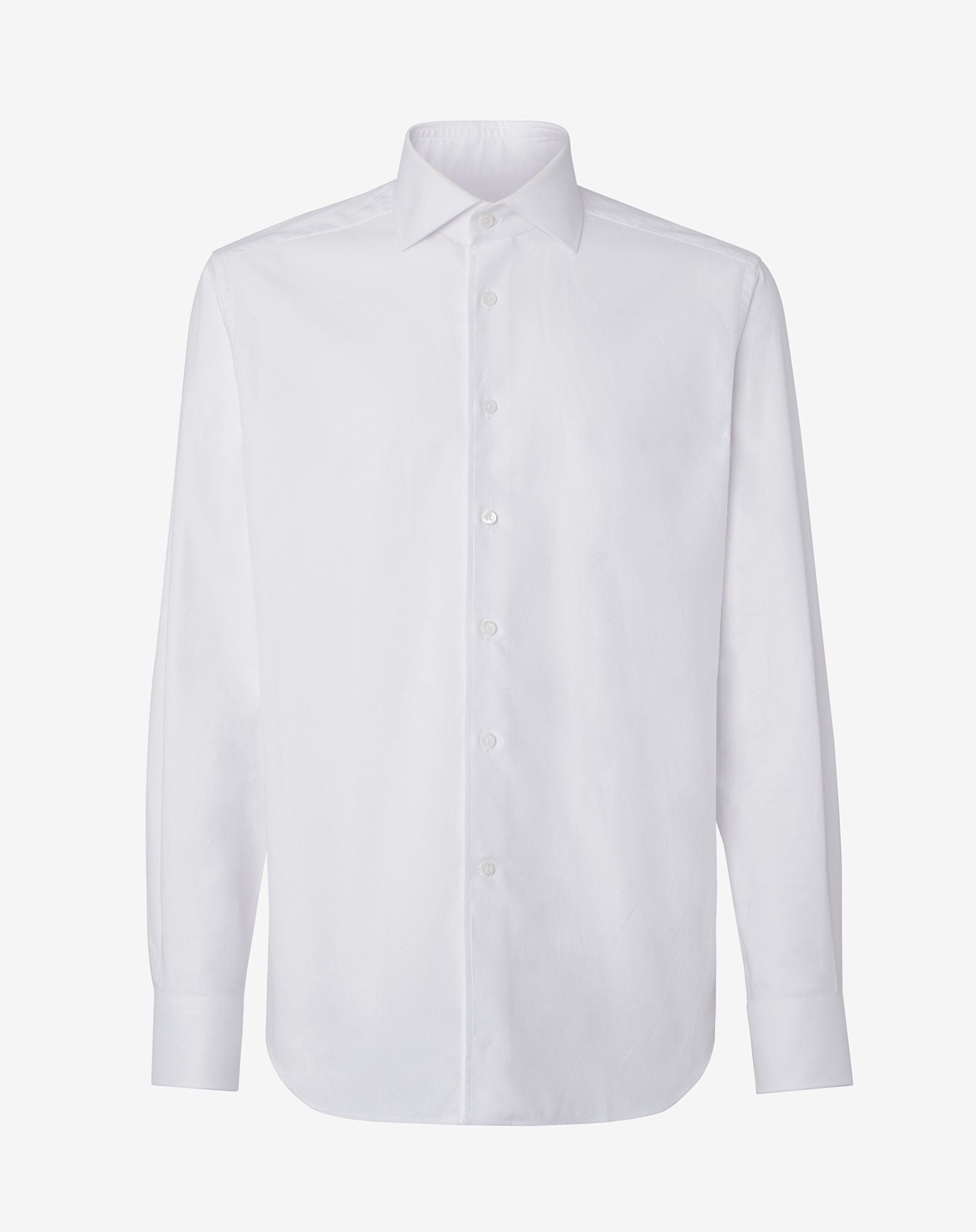 CORNELIANI Cotton Oxford Long Sleeve Shirt WHITE - Henry BucksShirts01SS220005 - WHTE - 39
