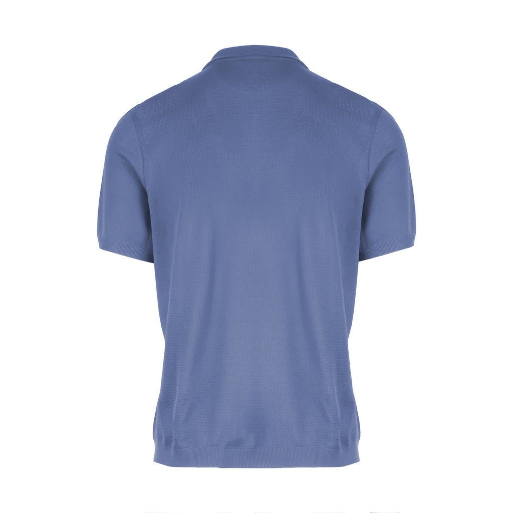 CORNELIANI Cotton Skipper Polo BLUE - Henry Bucks