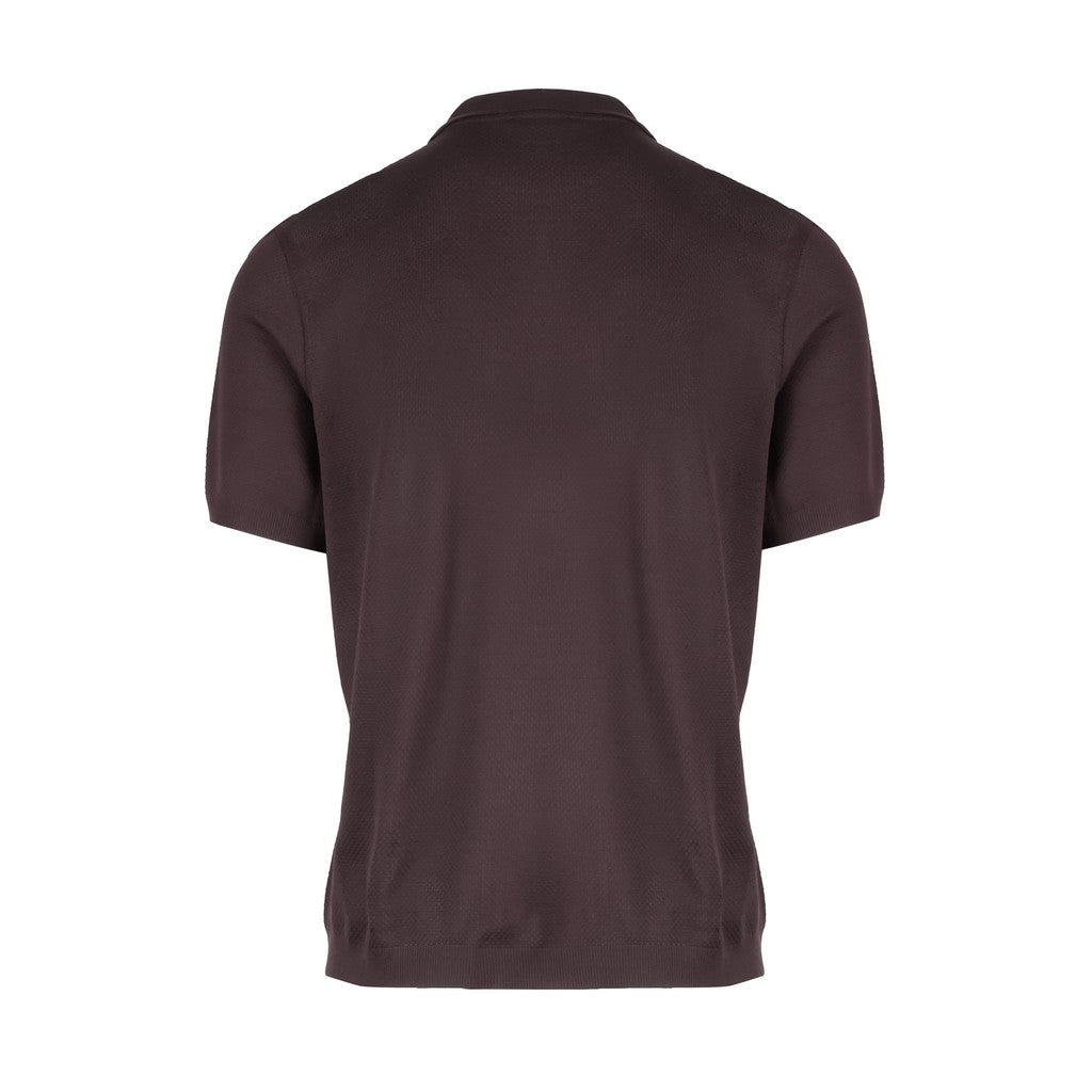 CORNELIANI Cotton Skipper Polo BROWN - Henry Bucks
