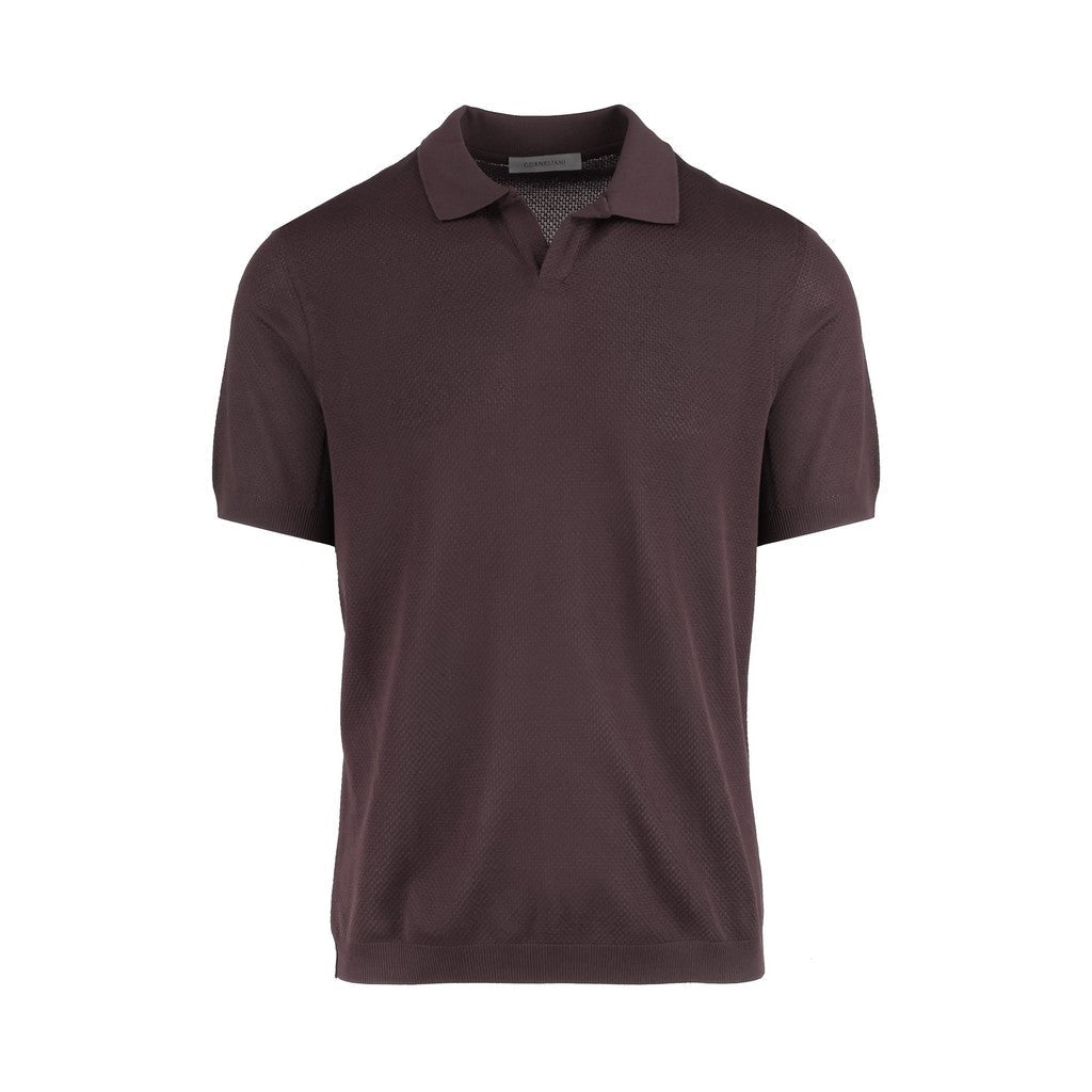 CORNELIANI Cotton Skipper Polo BROWN - Henry Bucks