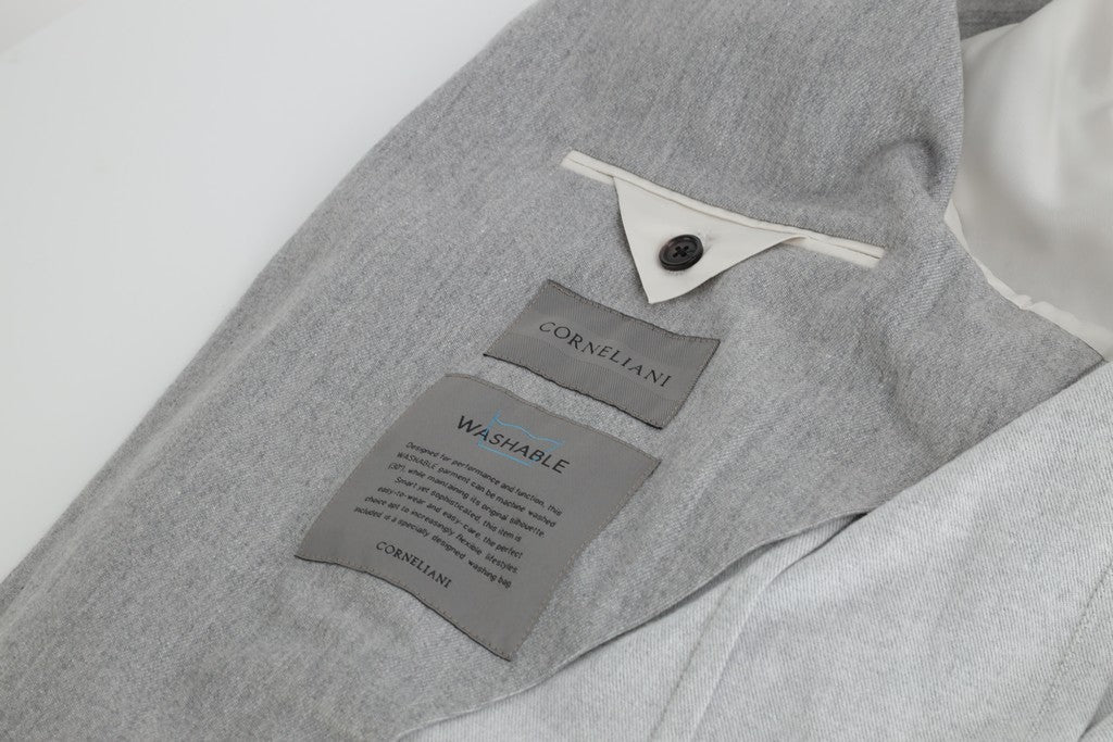 CORNELIANI Denim Look Blazer GREY REG - Henry Bucks