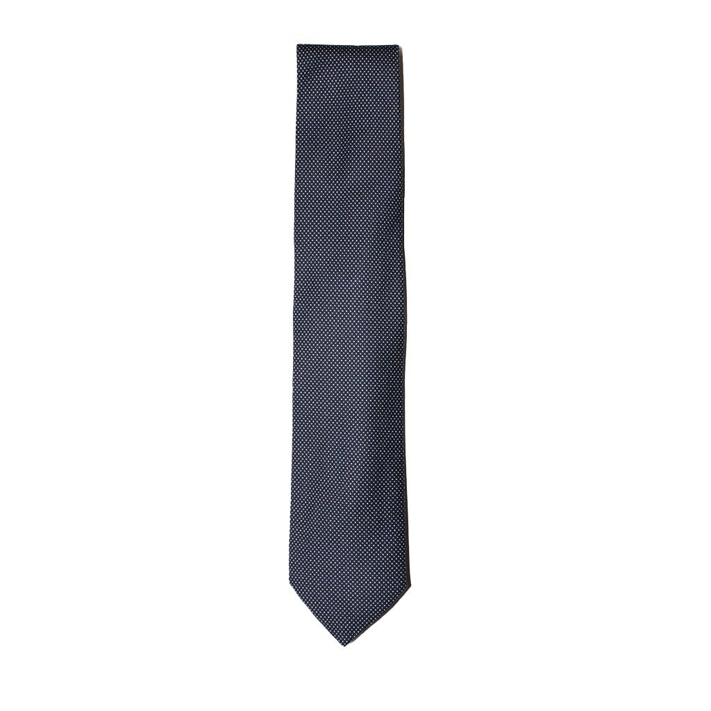 CORNELIANI Diamond Silk Tie NAVY - Henry Bucks