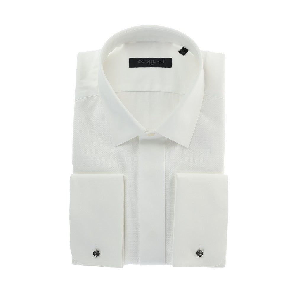 CORNELIANI Dinner Shirt Single Cuff WHITE - Henry Bucks
