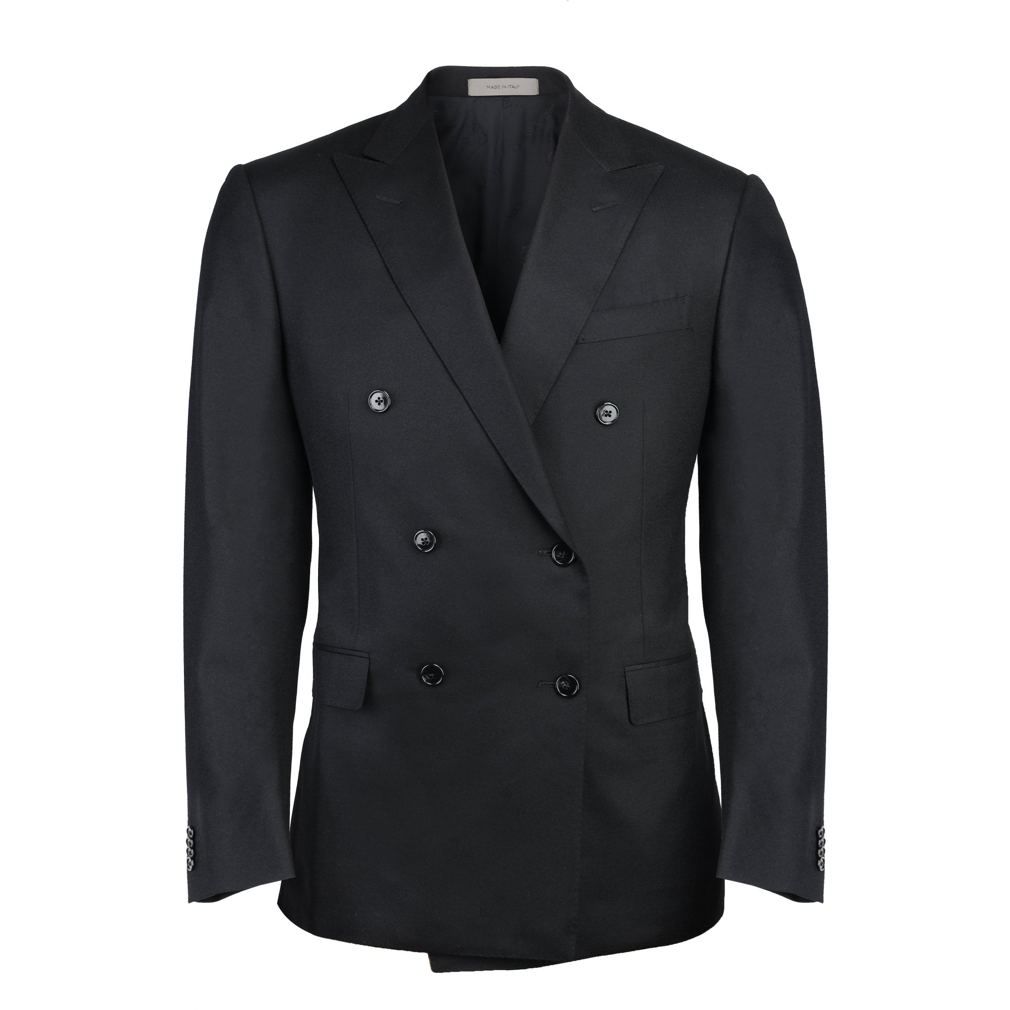 CORNELIANI Double Breasted Academy Suit BLACK REG - Henry BucksSuits60AW240004 - BLCK - R - 46