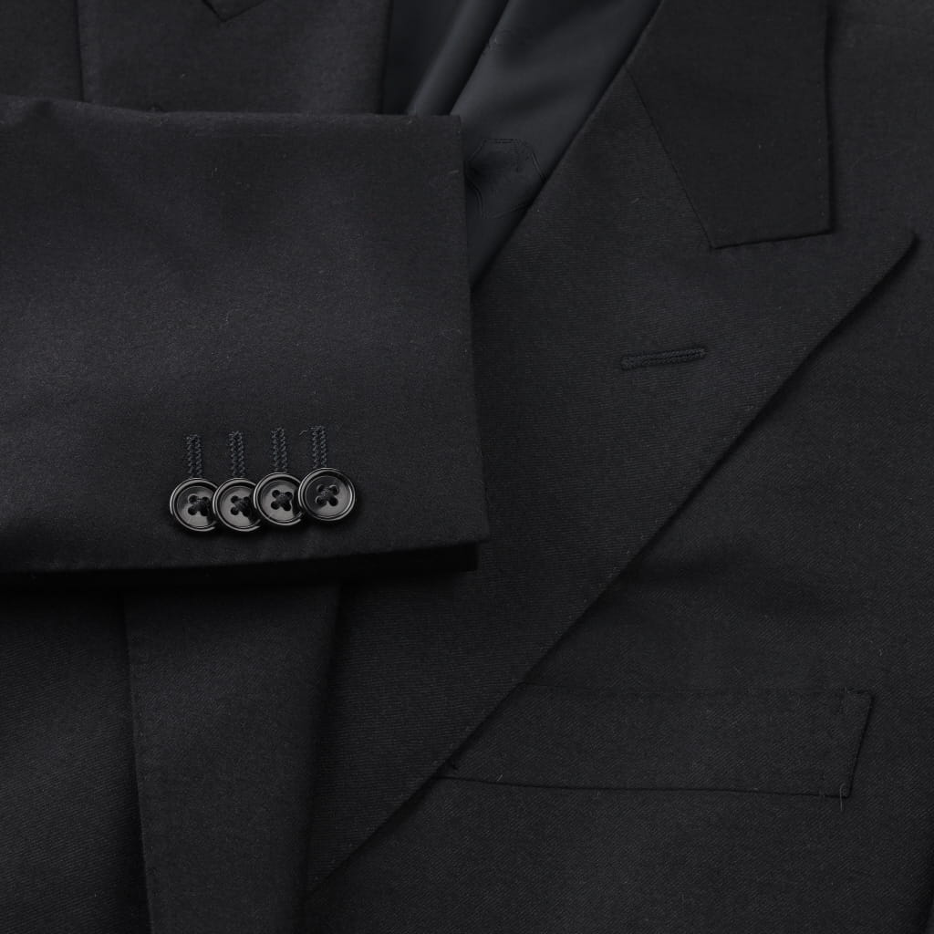 CORNELIANI Double Breasted Academy Suit BLACK REG - Henry BucksSuits60AW240004 - BLCK - R - 46