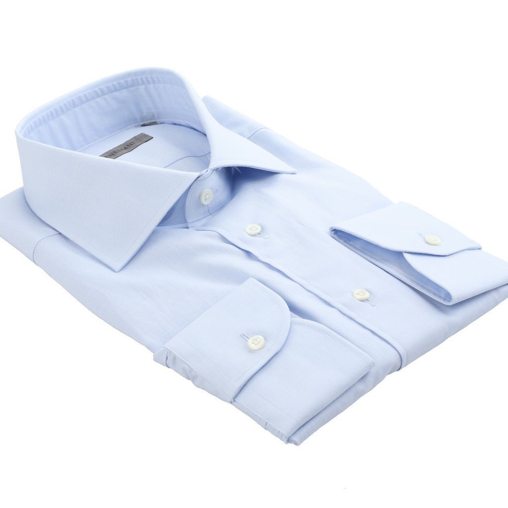 CORNELIANI Fancy Twill Business Shirt BLUE - Henry Bucks