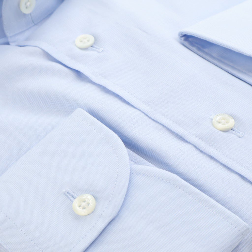 CORNELIANI Fancy Twill Business Shirt BLUE - Henry Bucks