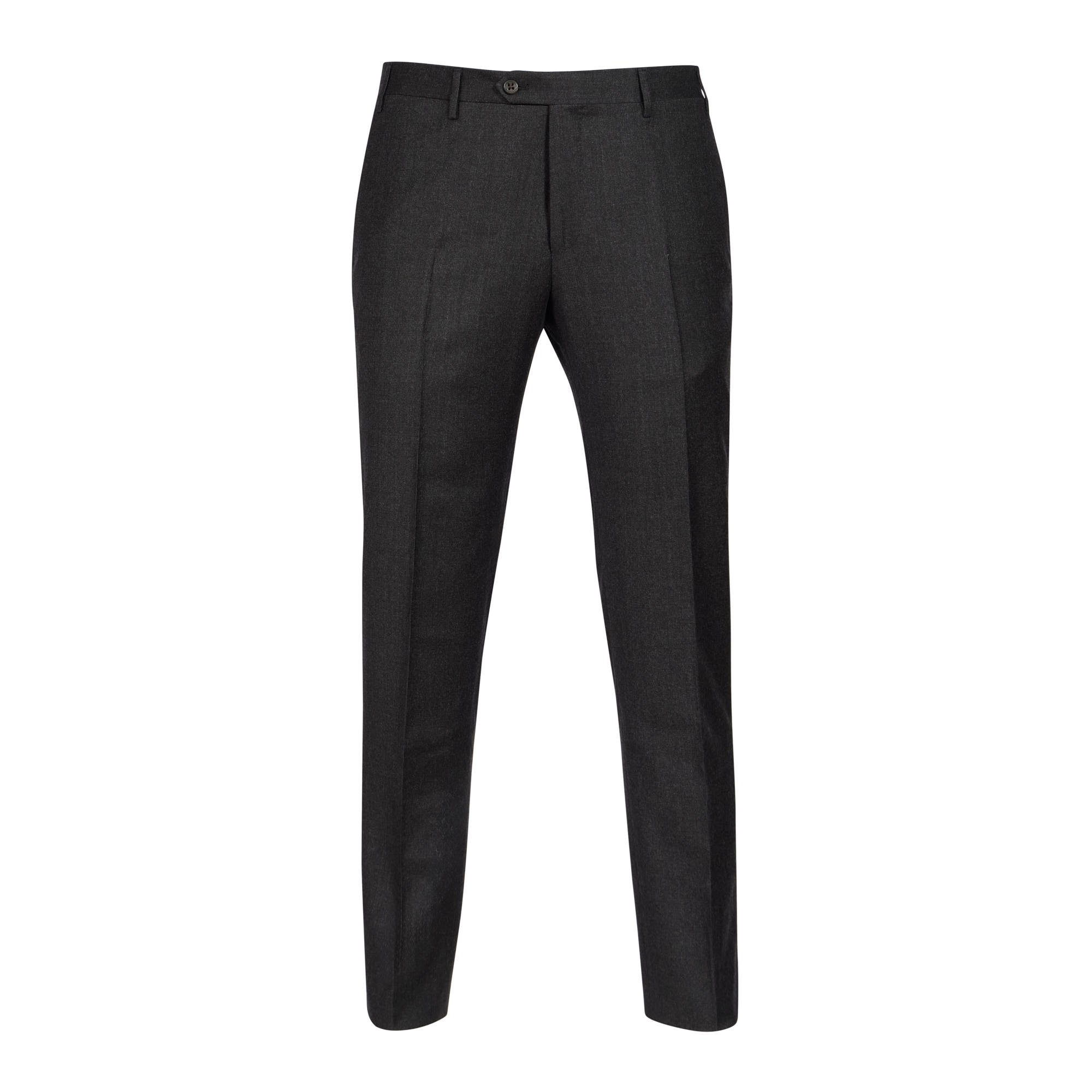 CORNELIANI Flannel Trouser CHARCOAL REG - Henry BucksTrouser - Formal34AW240003 - CHCL - R - 50