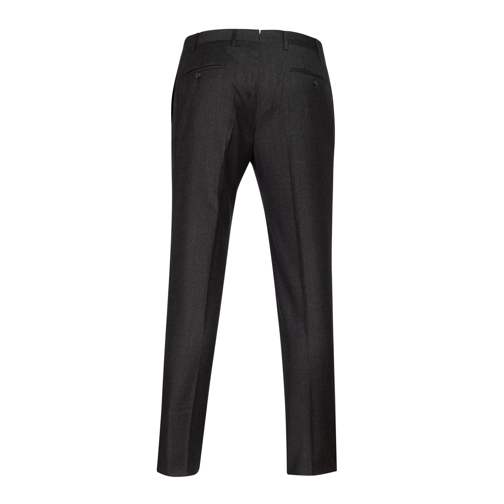 CORNELIANI Flannel Trouser CHARCOAL REG - Henry BucksTrouser - Formal34AW240003 - CHCL - R - 50
