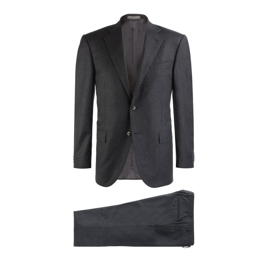 CORNELIANI Flannella Leader Suit CHARCOAL REG - Henry Bucks