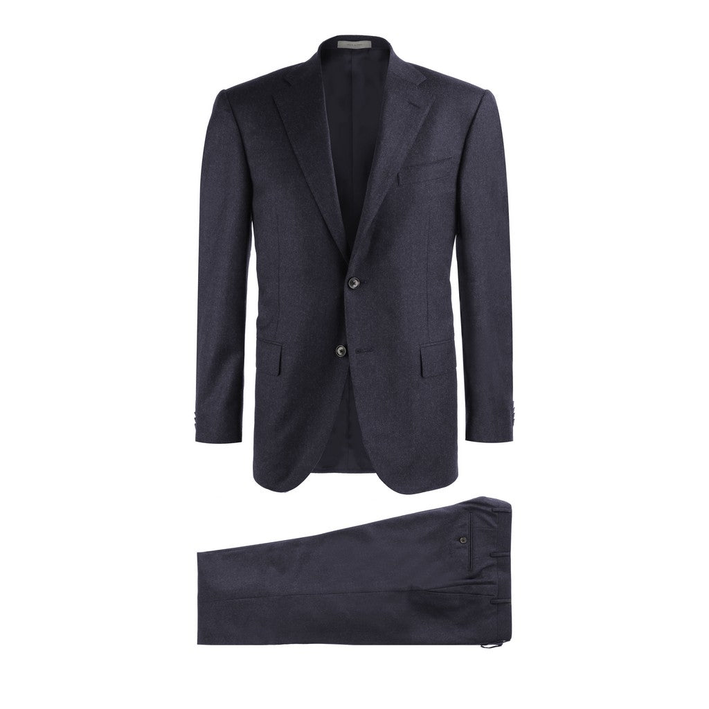 CORNELIANI Flannella Leader Suit MID BLUE REG - Henry Bucks