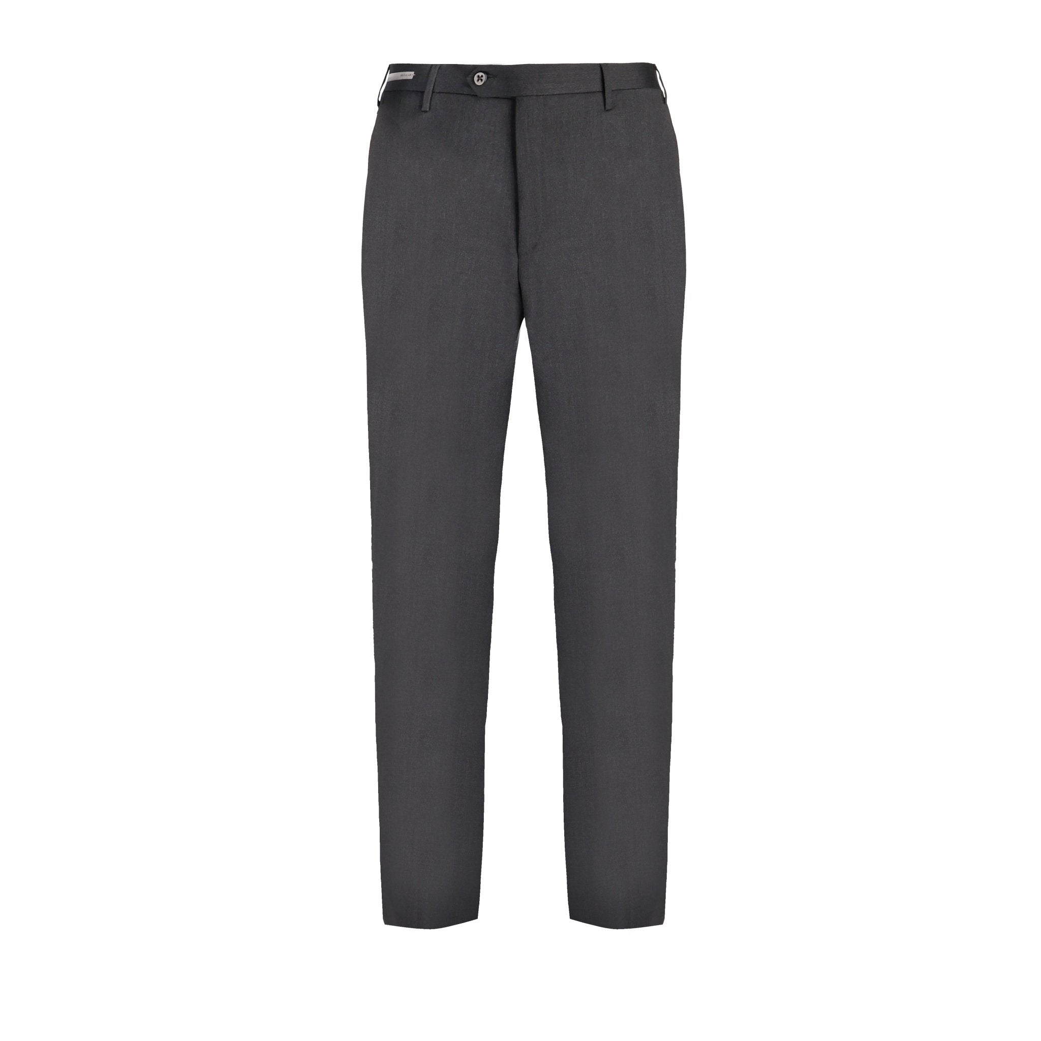 CORNELIANI Flat Front Trouser CHARCOAL REG - Henry Bucks