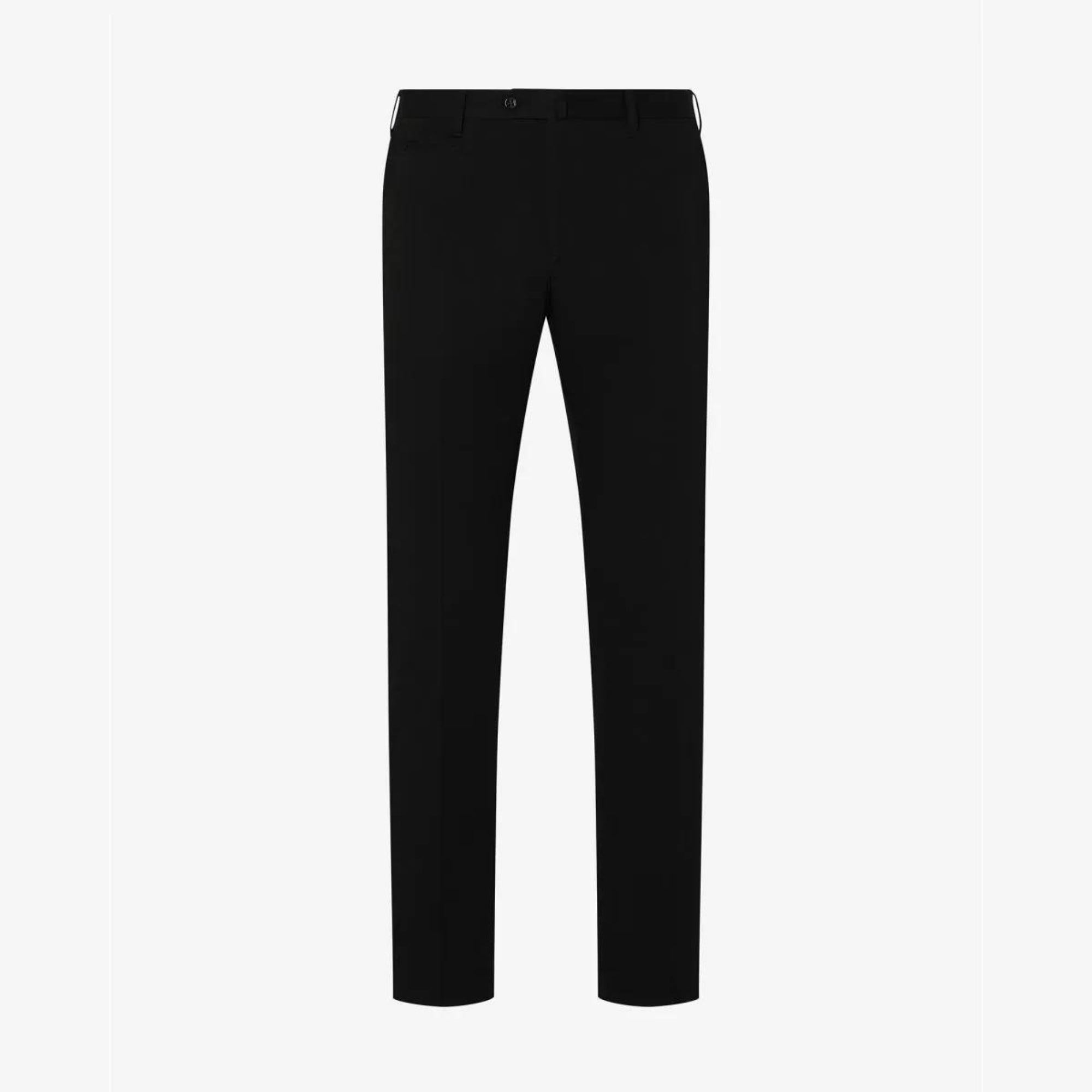 CORNELIANI Full Fit Stretch Cotton Trousers BLACK - Henry BucksTrousers63AW240014 - BLCK - 46