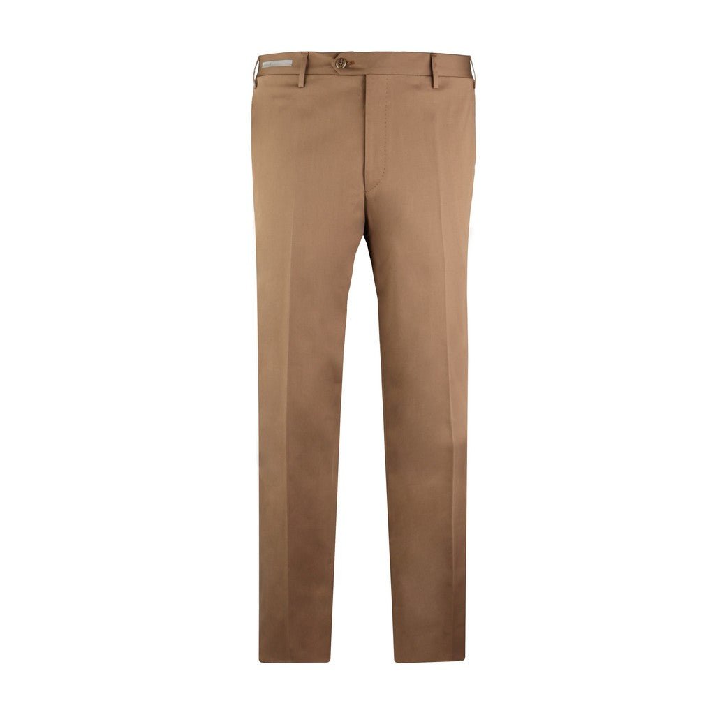 CORNELIANI Gabardine Cotton Stretch Trouser TOBACCO - Henry Bucks