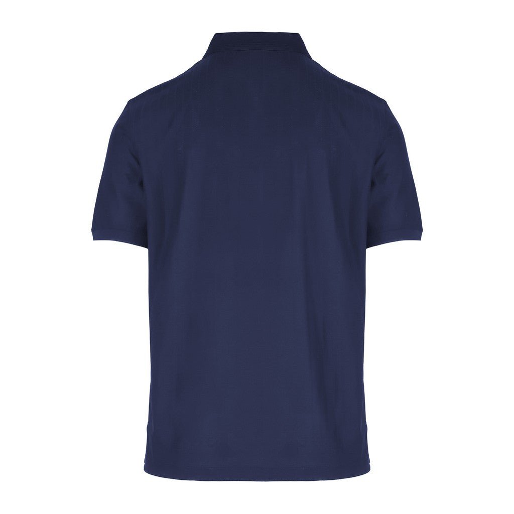 CORNELIANI Herringbone Cotton Polo NAVY - Henry Bucks