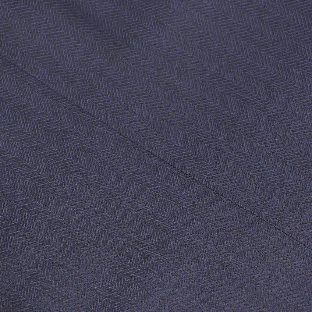 CORNELIANI Herringbone Wool Stretch Blazer NAVY - Henry Bucks