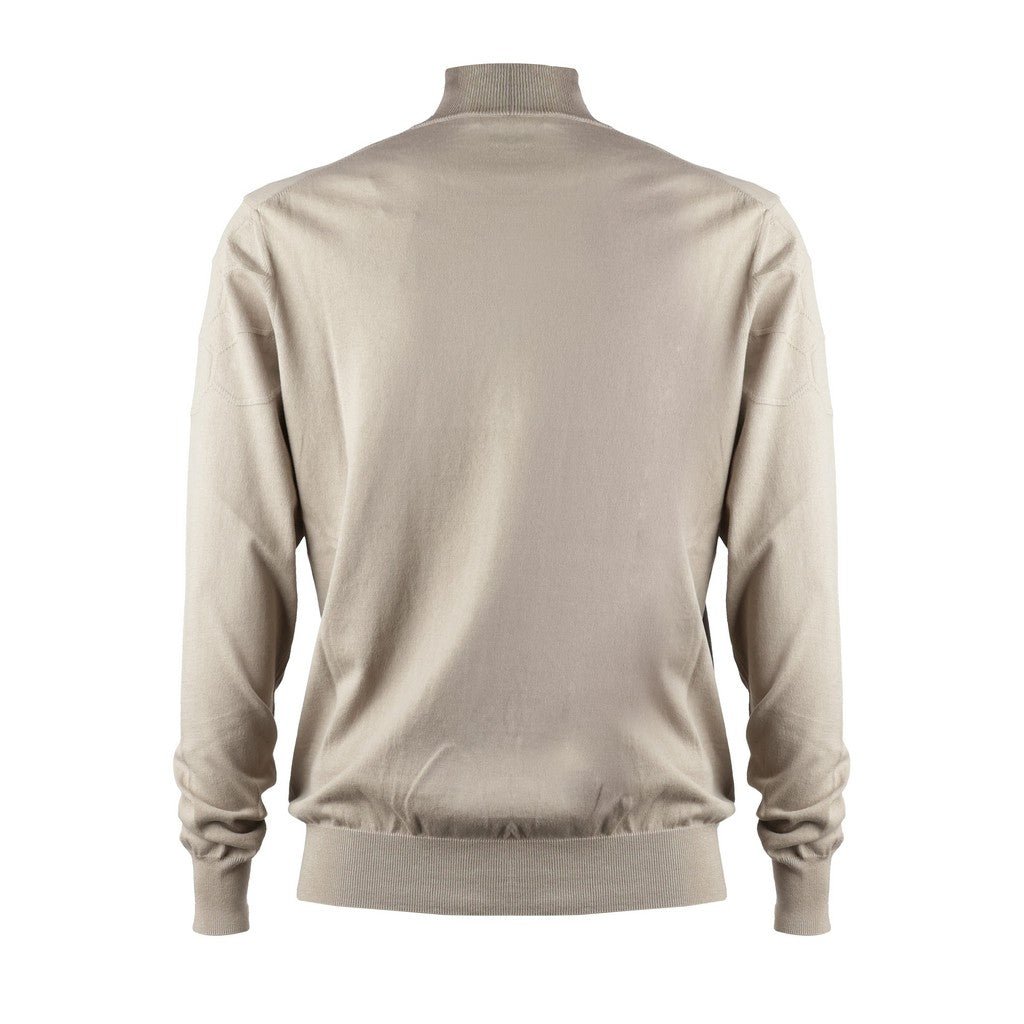 CORNELIANI Honey Comb Zip Knit BEIGE - Henry Bucks