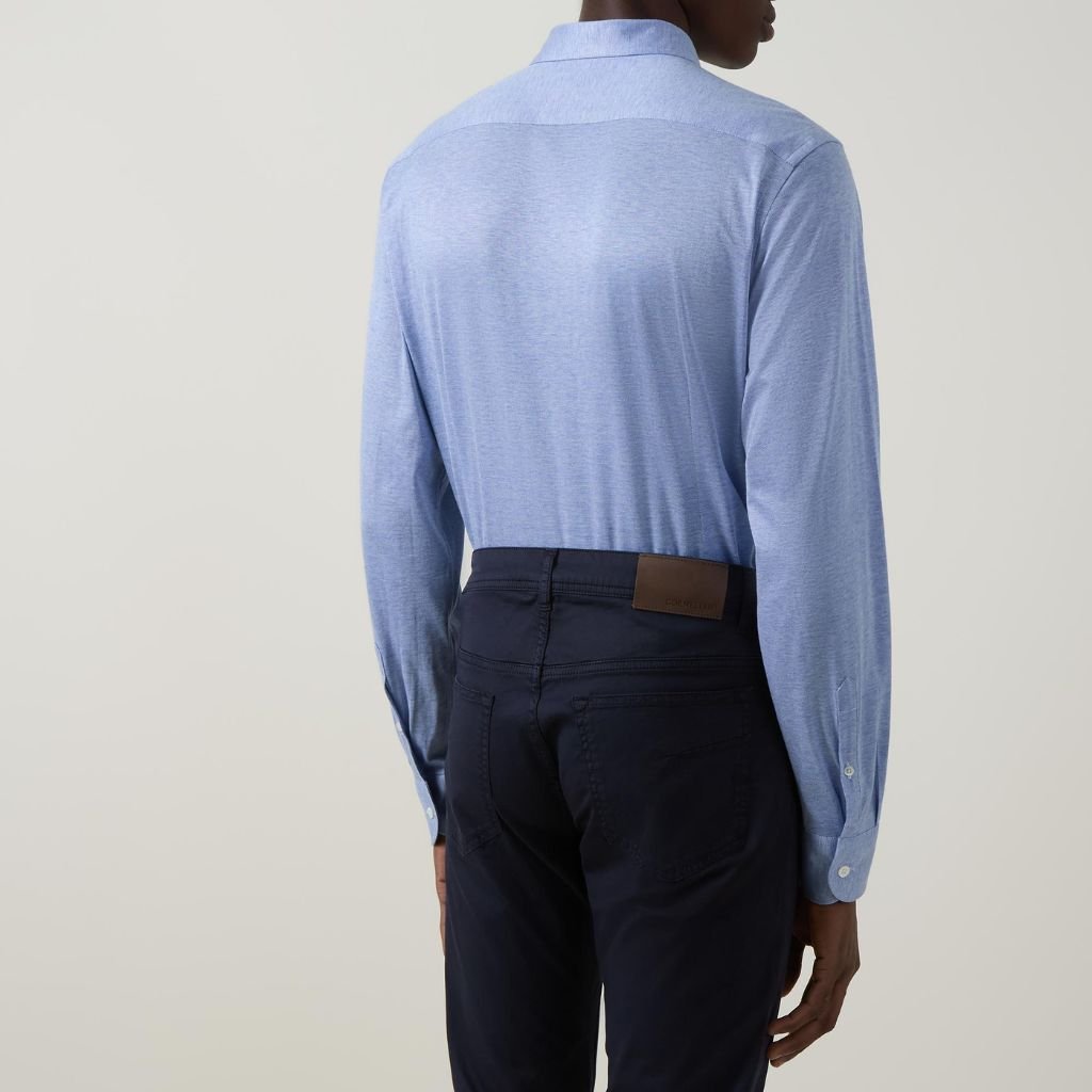 CORNELIANI Jersey Shirt BLUE - Henry Bucks