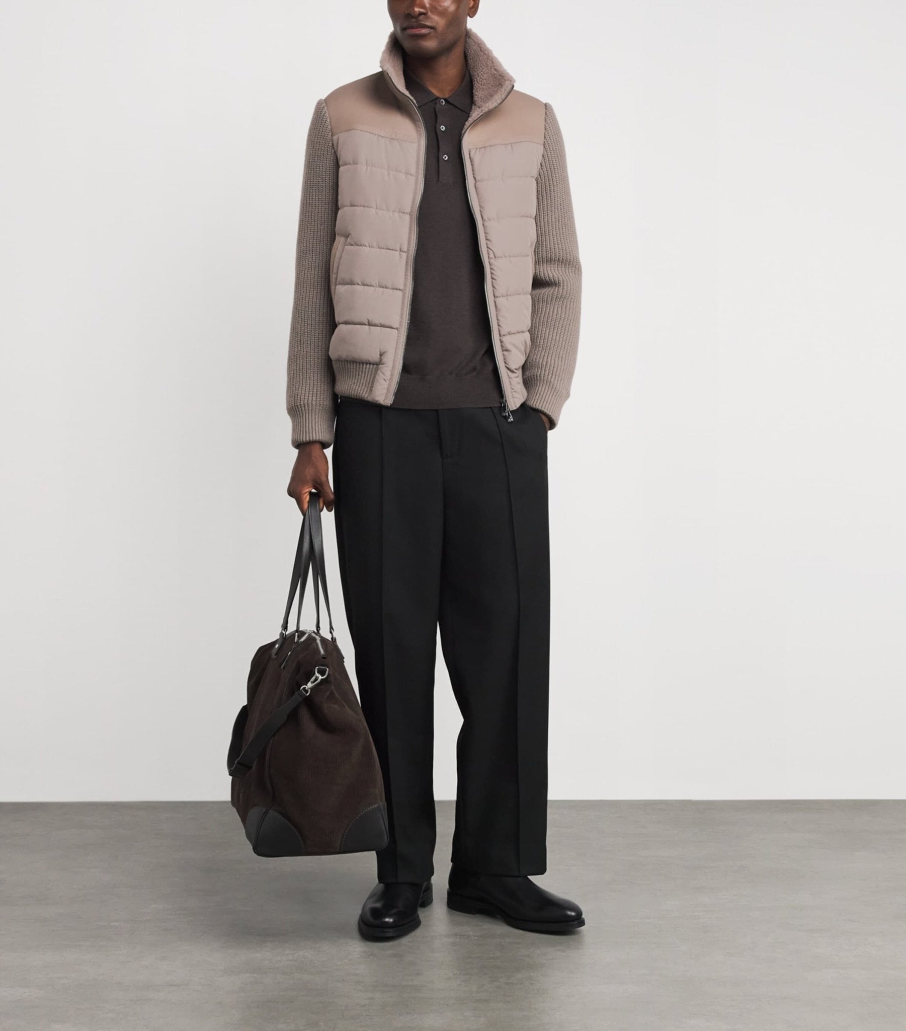 CORNELIANI Lambskin Techno Jacket TAUPE - Henry Bucks