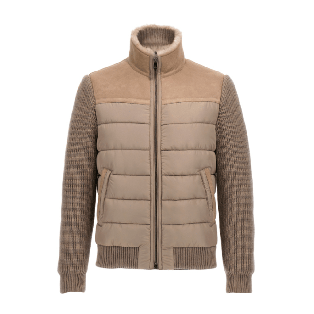 CORNELIANI Lambskin Techno Jacket TAUPE - Henry Bucks