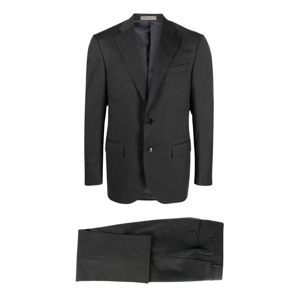 CORNELIANI Leader Wool Suit CHARCOAL REG - Henry Bucks