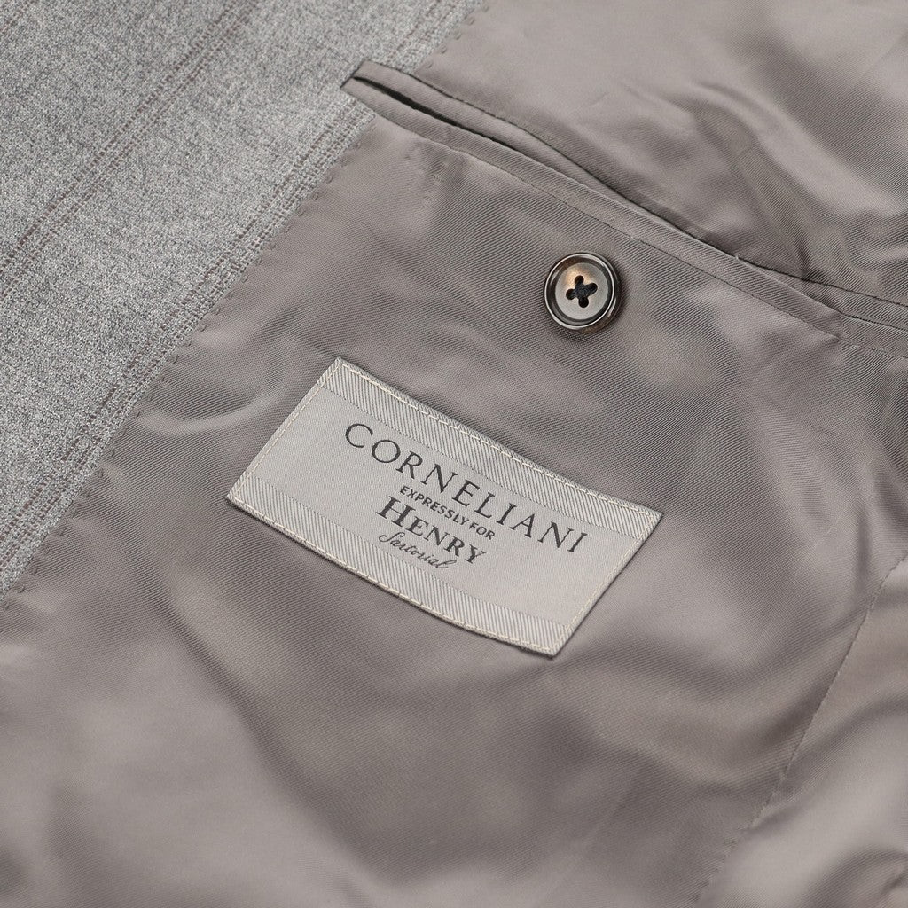 CORNELIANI Leader Wool Suit MID GREY REG - Henry Bucks