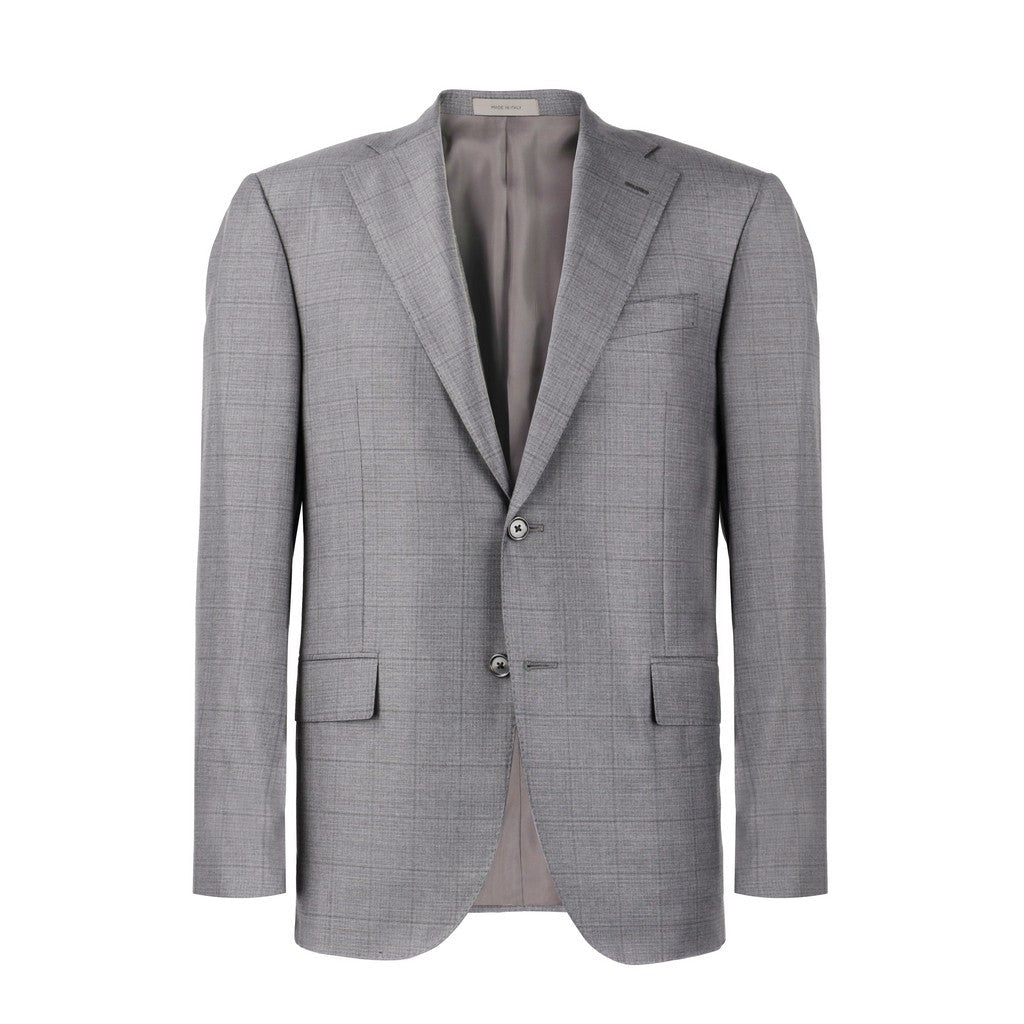 CORNELIANI Leader Wool Suit MID GREY REG - Henry Bucks