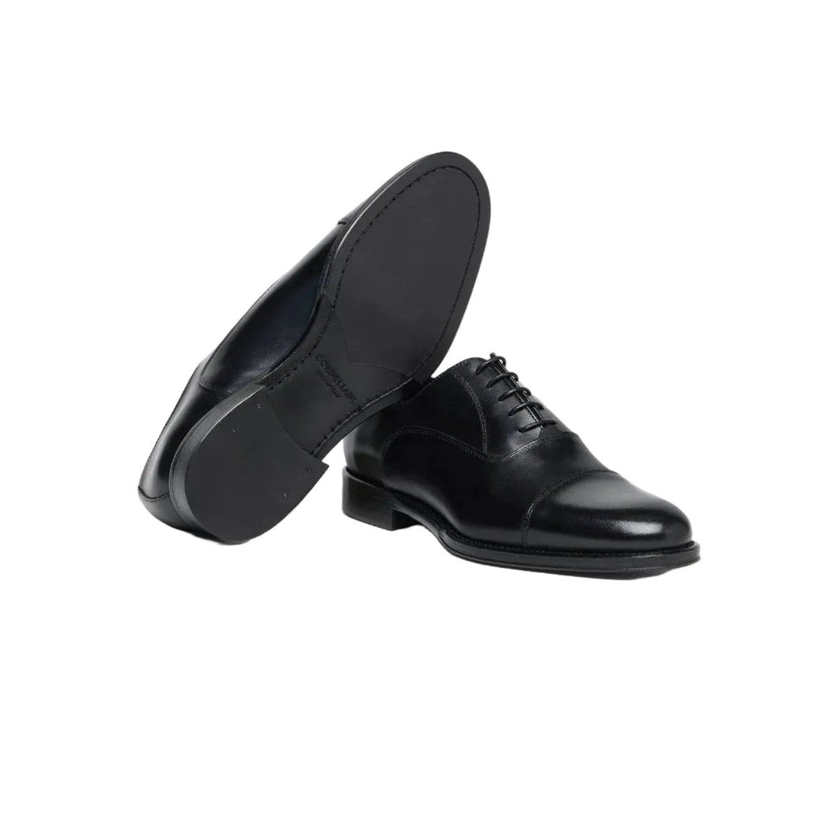 CORNELIANI Leather Oxford Shoe BLACK - Henry Bucks