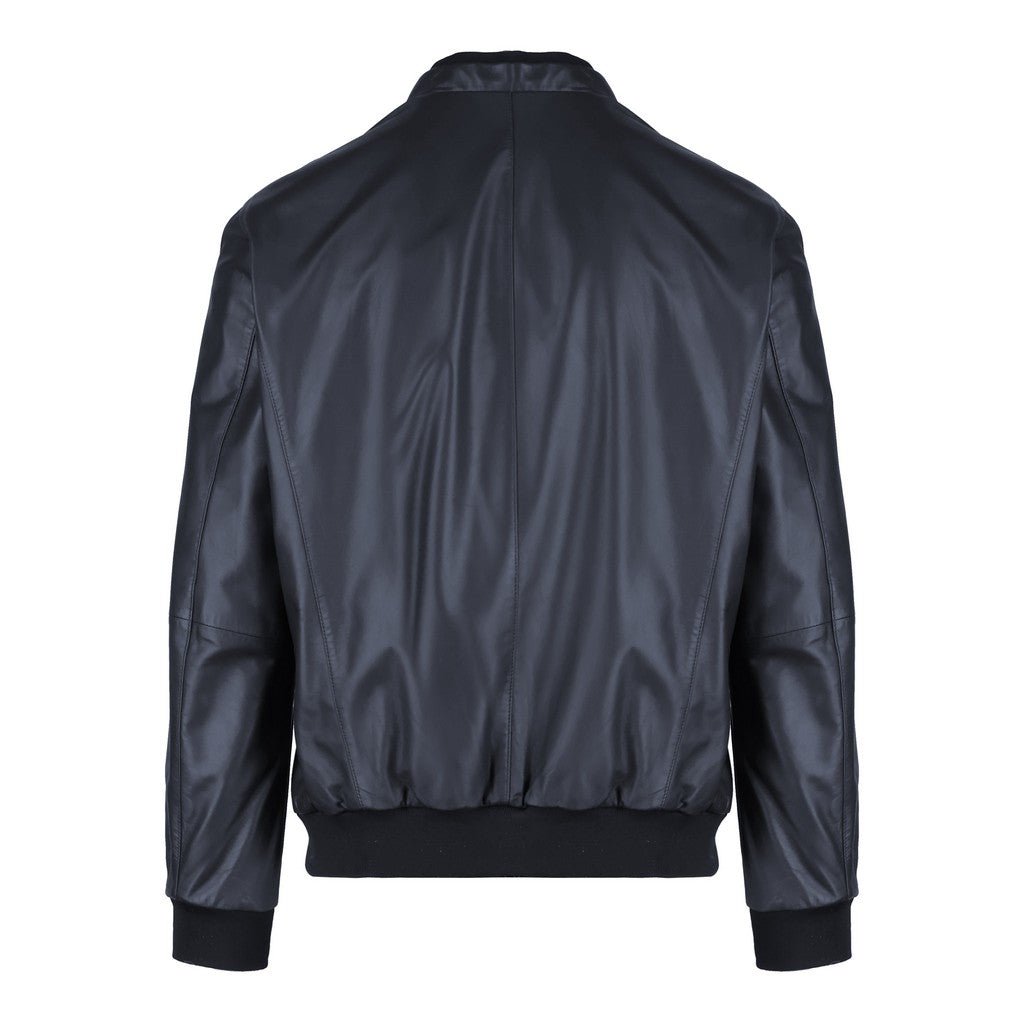 CORNELIANI Leather Reversible Jacket NAVY - Henry Bucks