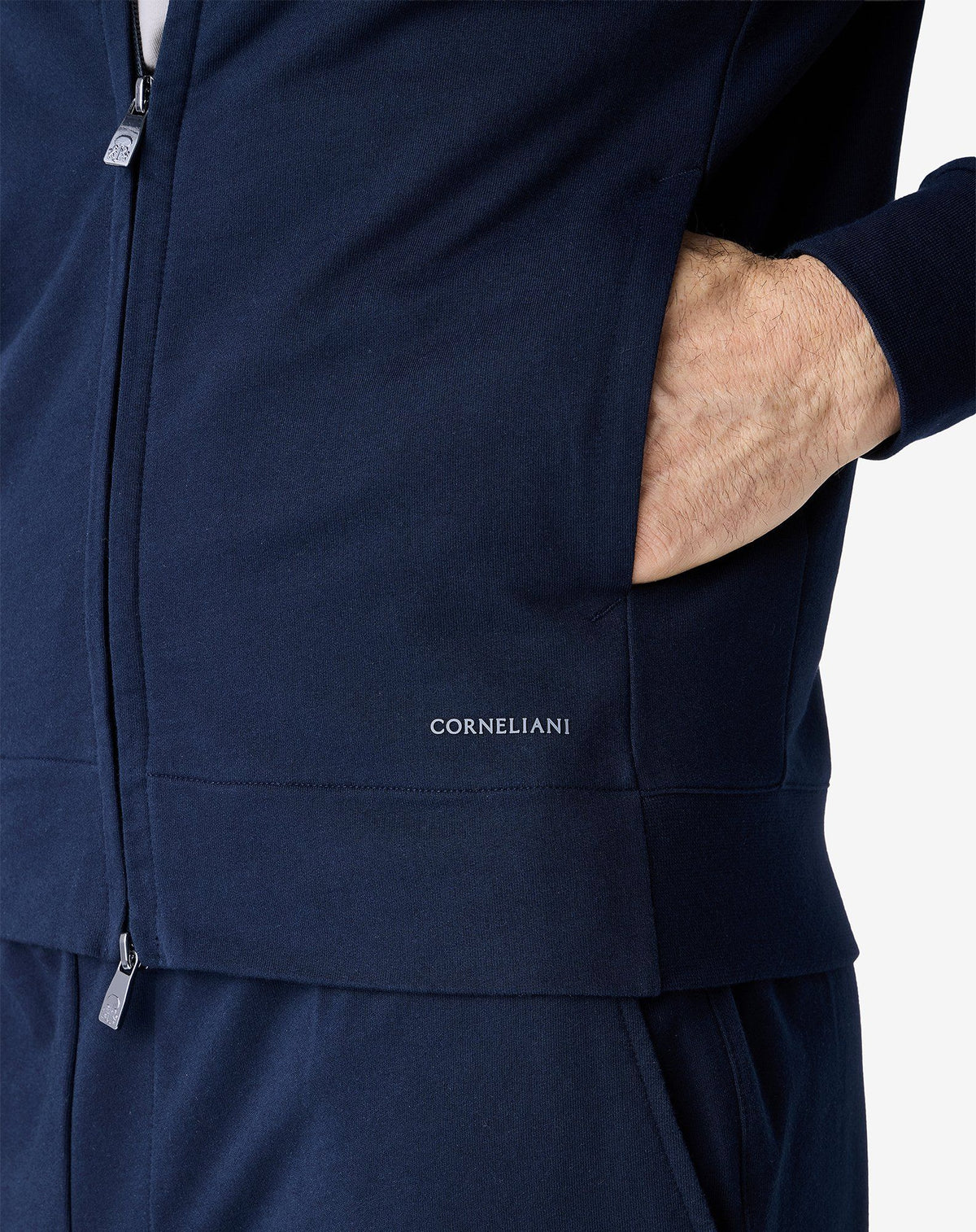 CORNELIANI Lightweight Zip Jacket NAVY - Henry Bucks