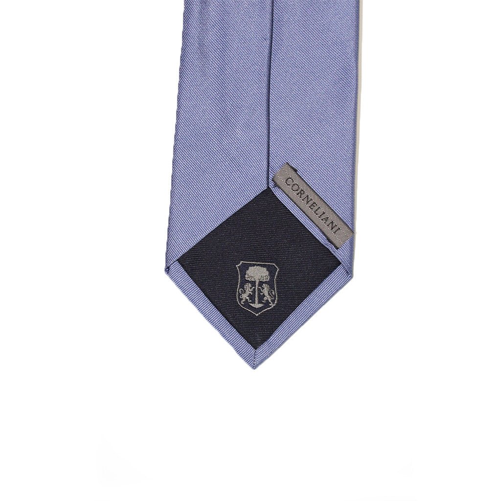 CORNELIANI Micro Stripe Silk Tie BLUE - Henry Bucks