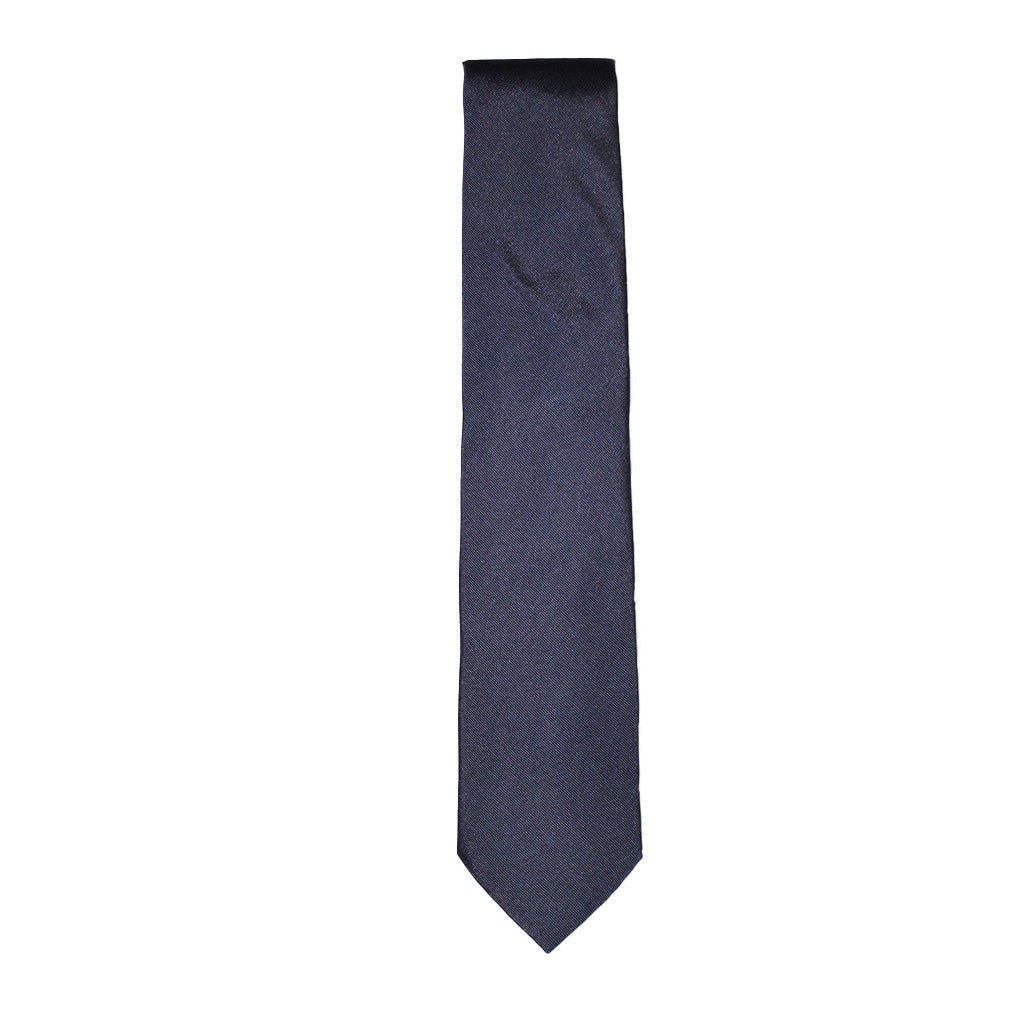 CORNELIANI Micro Stripe Silk Tie NAVY - Henry Bucks