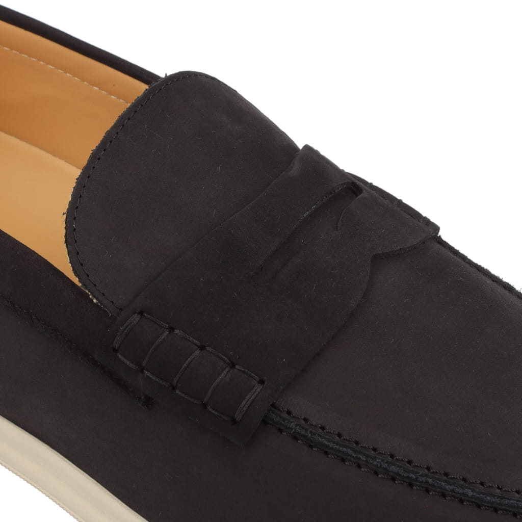 CORNELIANI Nubuck Penny Loafer BLACK - Henry BucksFootwear67AW240006 - BLCK - 7