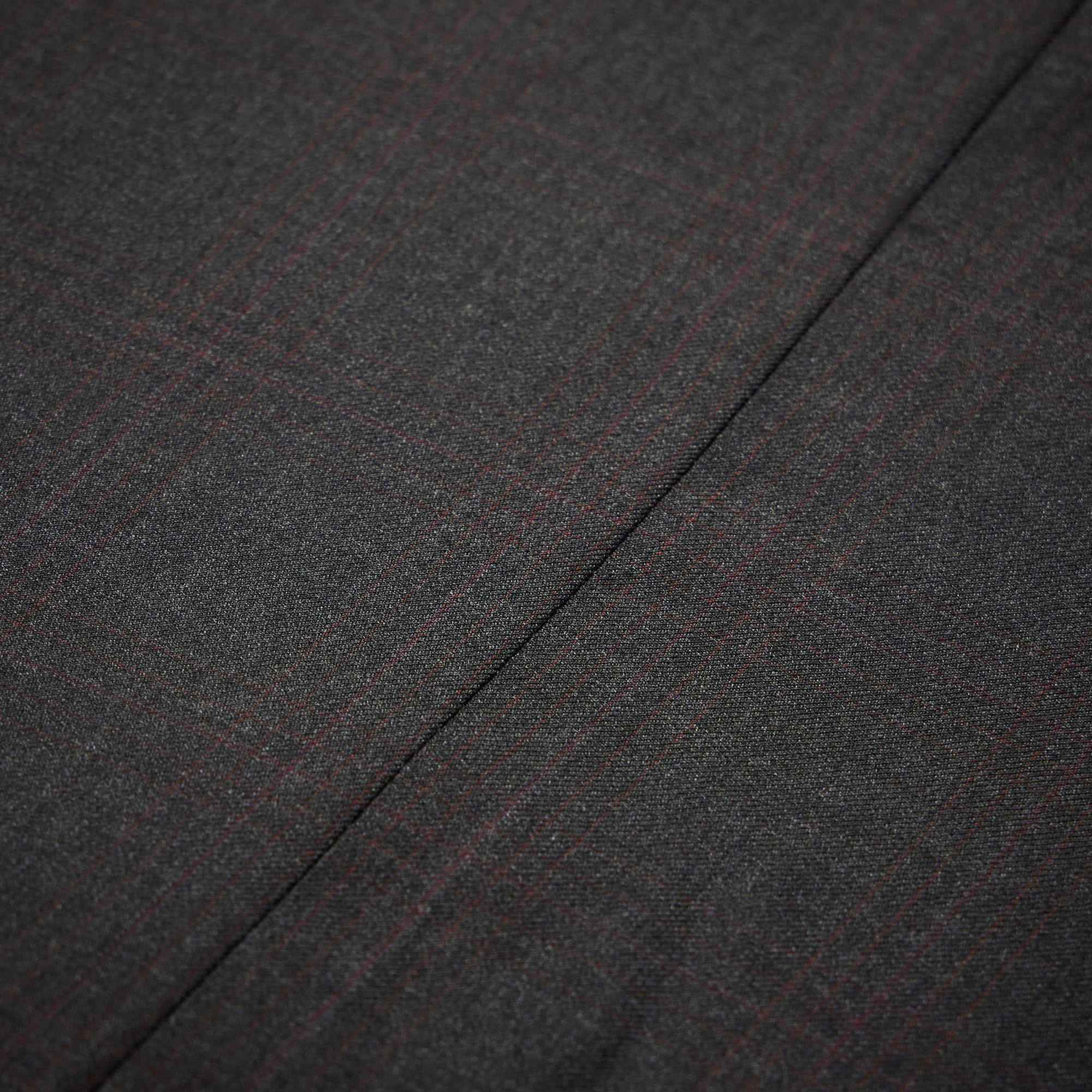 CORNELIANI Over checked Suit CHARCOAL/BURGUNDY REG - Henry BucksSuits23AW240221 - CHARBURG - R - 50