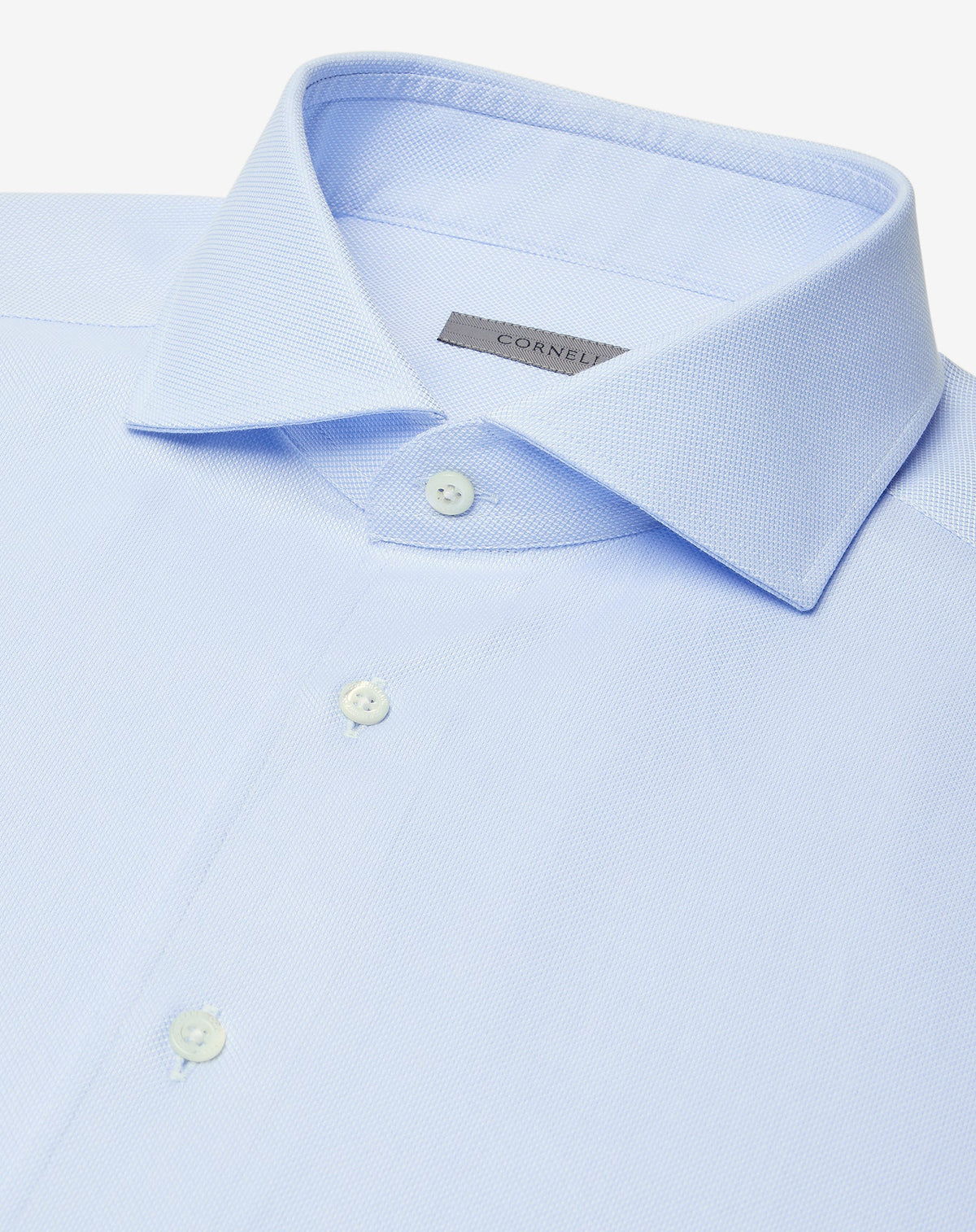 CORNELIANI Oxford Cotton Shirt SKY BLUE - Henry Bucks