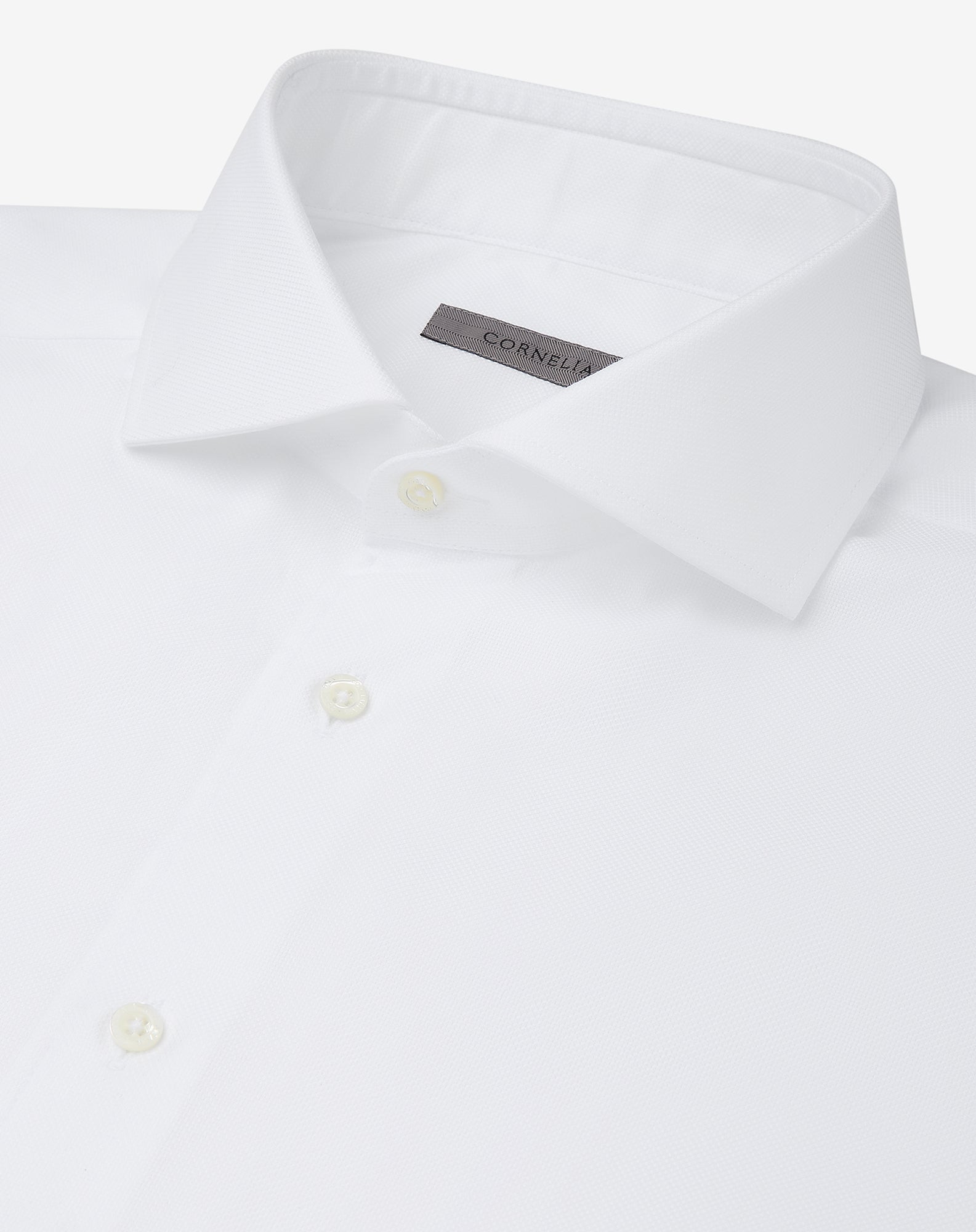 CORNELIANI Oxford Cotton Shirt WHITE - Henry Bucks