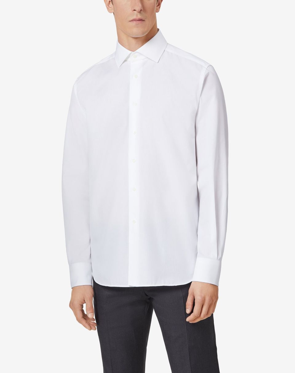 Corneliani Oxford Shirt in WHITE - Henry BucksShirts01SS230002 - WHTE - 39