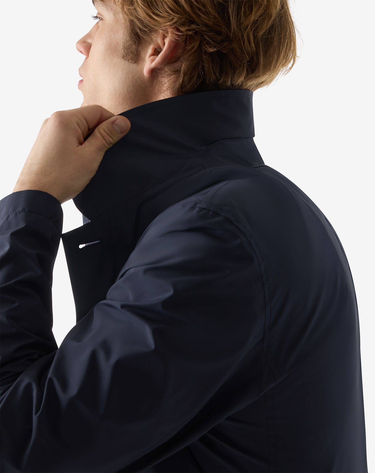 CORNELIANI Packable Raincoat NAVY - Henry Bucks