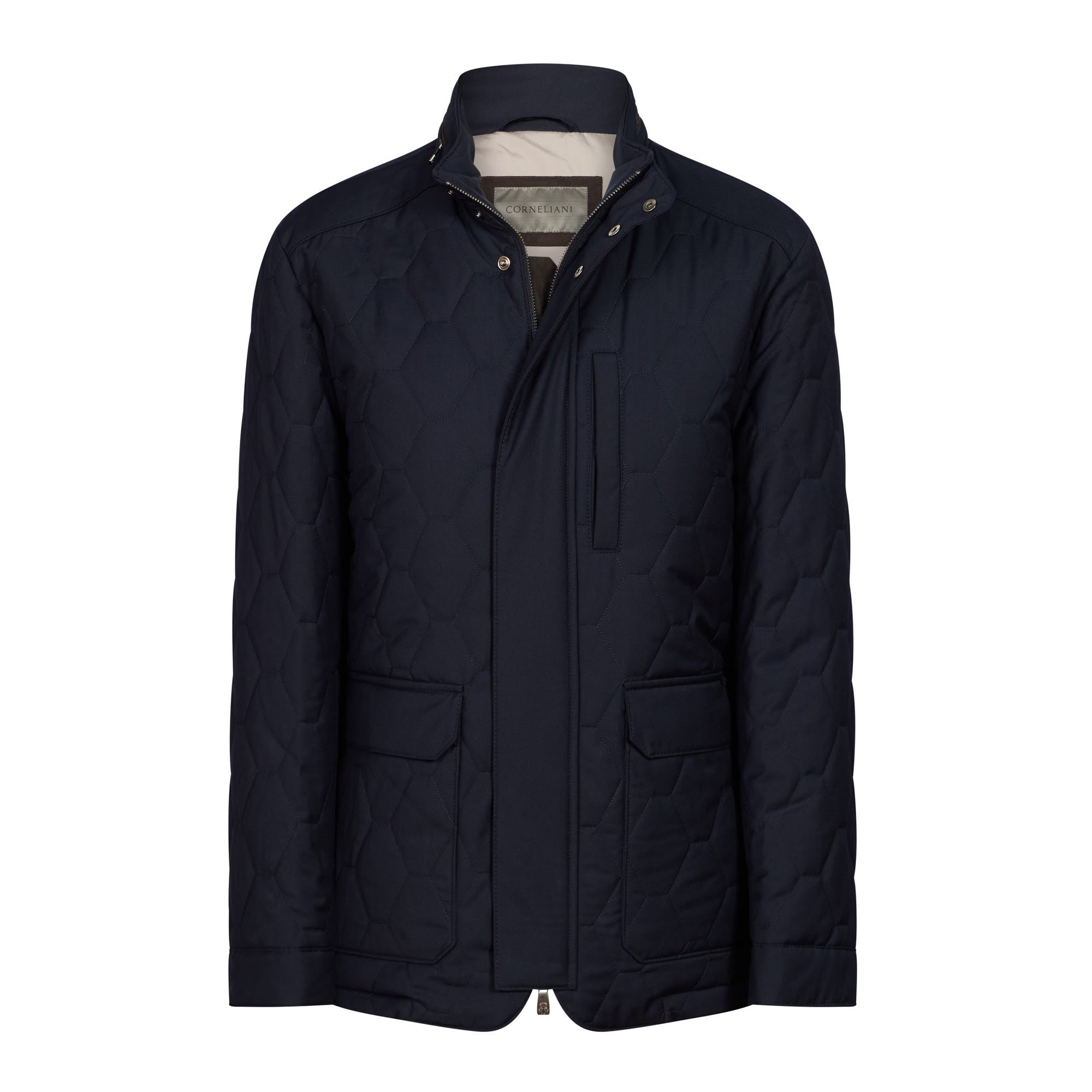 CORNELIANI Padded Caban Coat NAVY REG - Henry BucksOvercoats38AW240070 - NAVY - R - 46