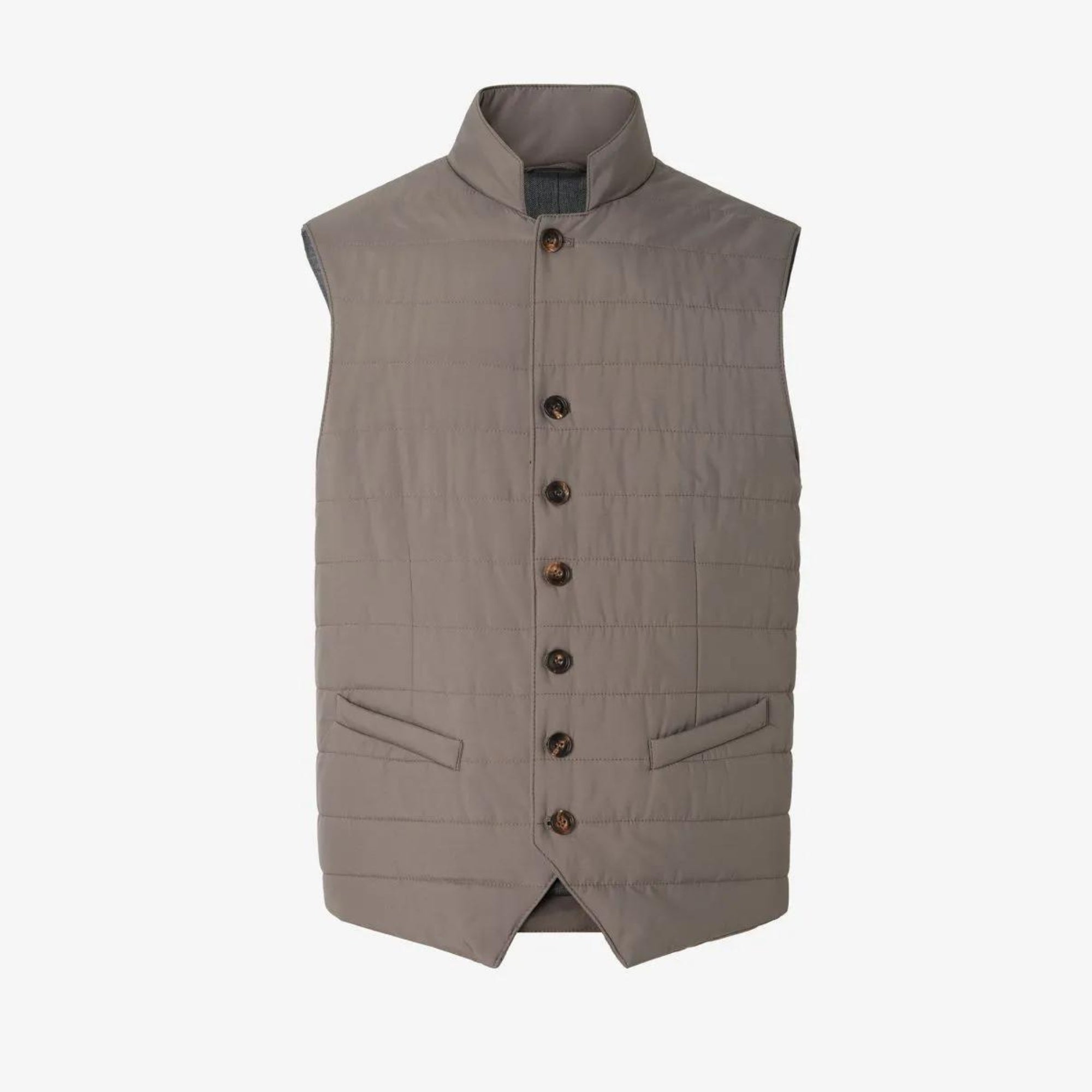 CORNELIANI Padded Waistcoat ANTHRACITE - Henry Bucks